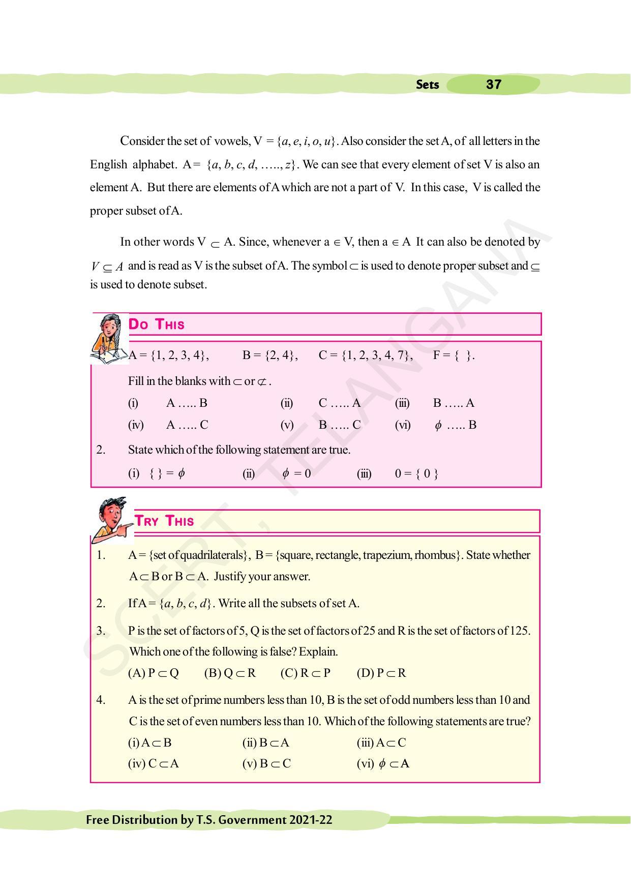 TS SCERT Class 10 Maths (English Medium) Text Book - Page 47