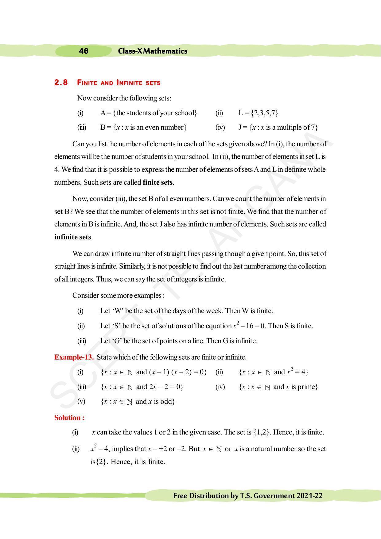 TS SCERT Class 10 Maths (English Medium) Text Book - Page 56