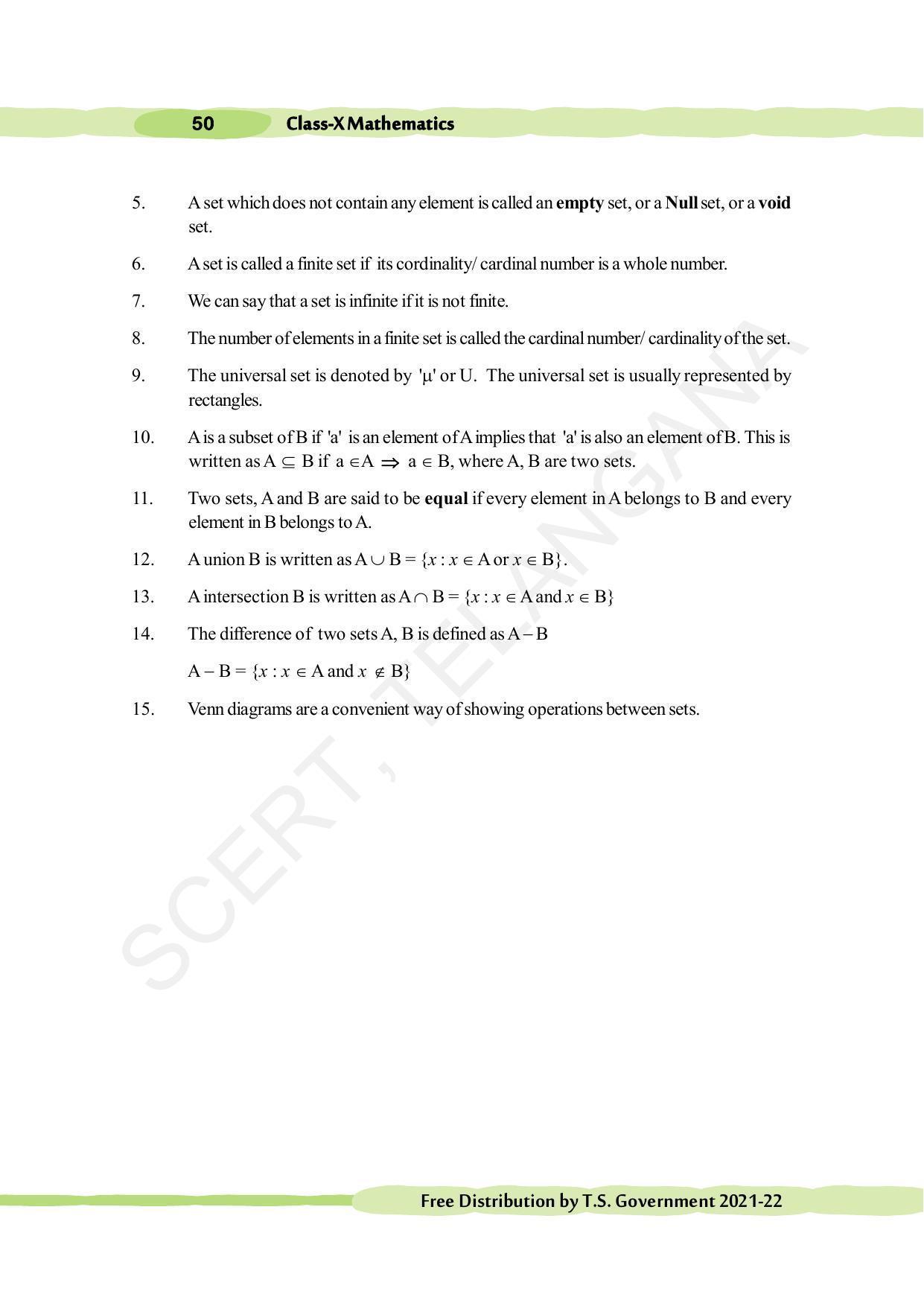 TS SCERT Class 10 Maths (English Medium) Text Book - Page 60