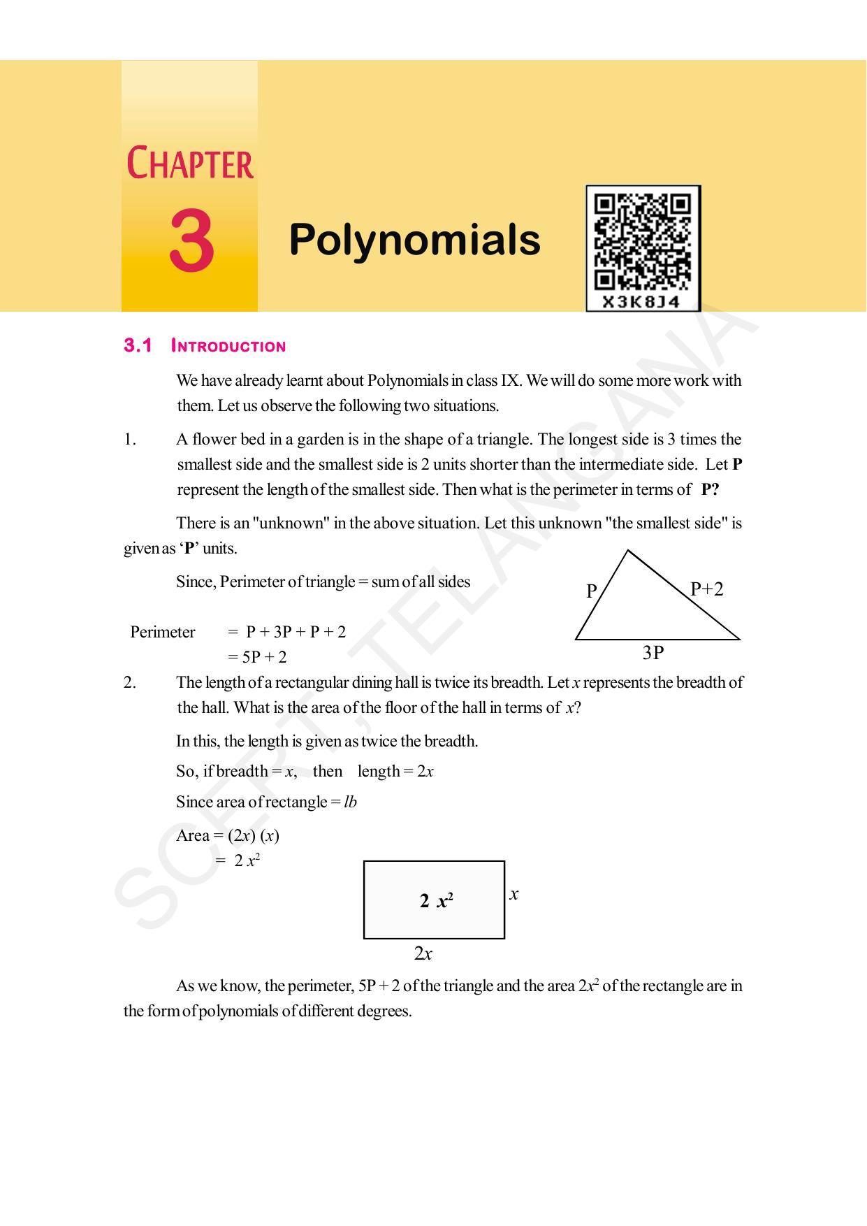 TS SCERT Class 10 Maths (English Medium) Text Book - Page 61