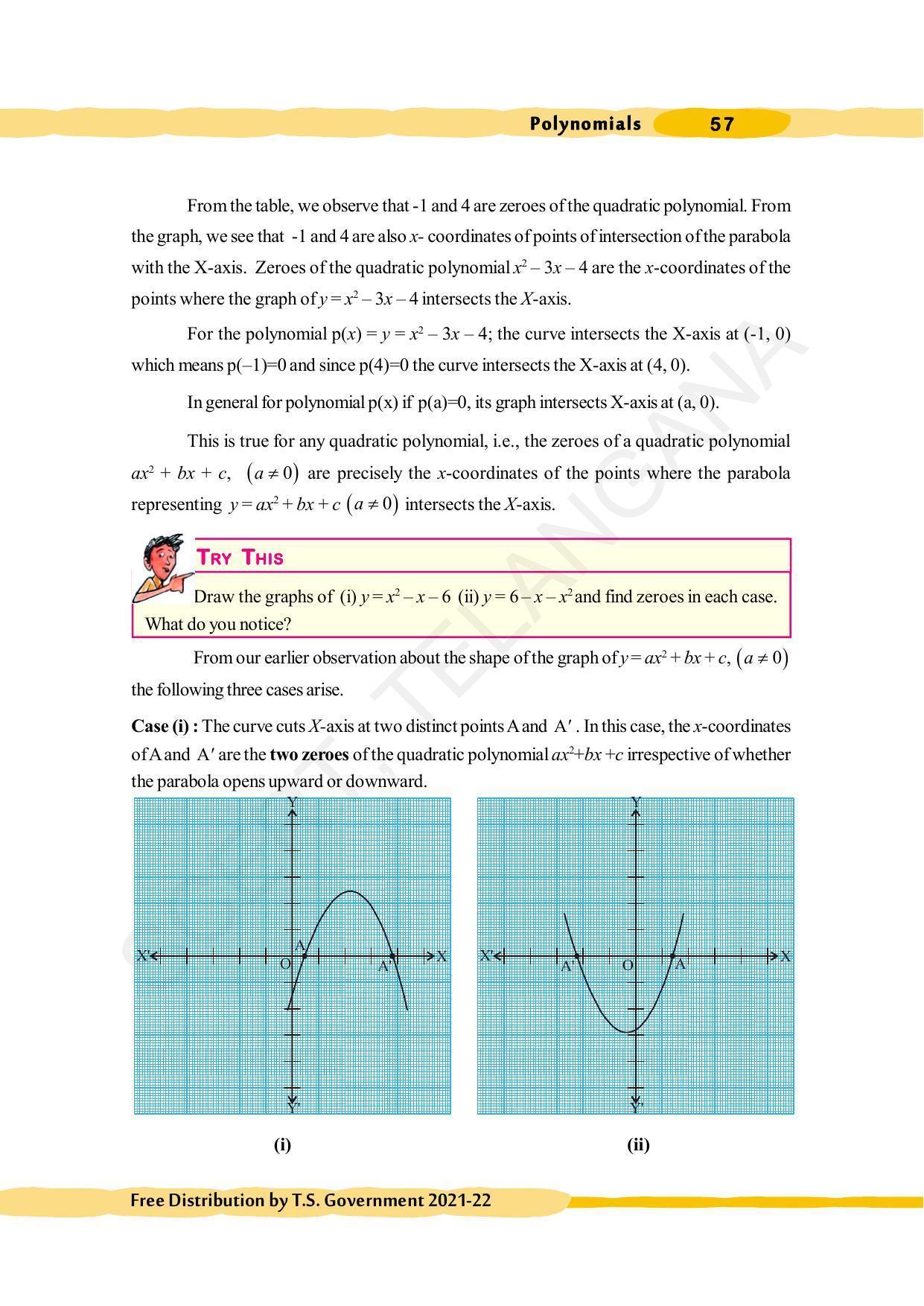 TS SCERT Class 10 Maths (English Medium) Text Book - Page 67