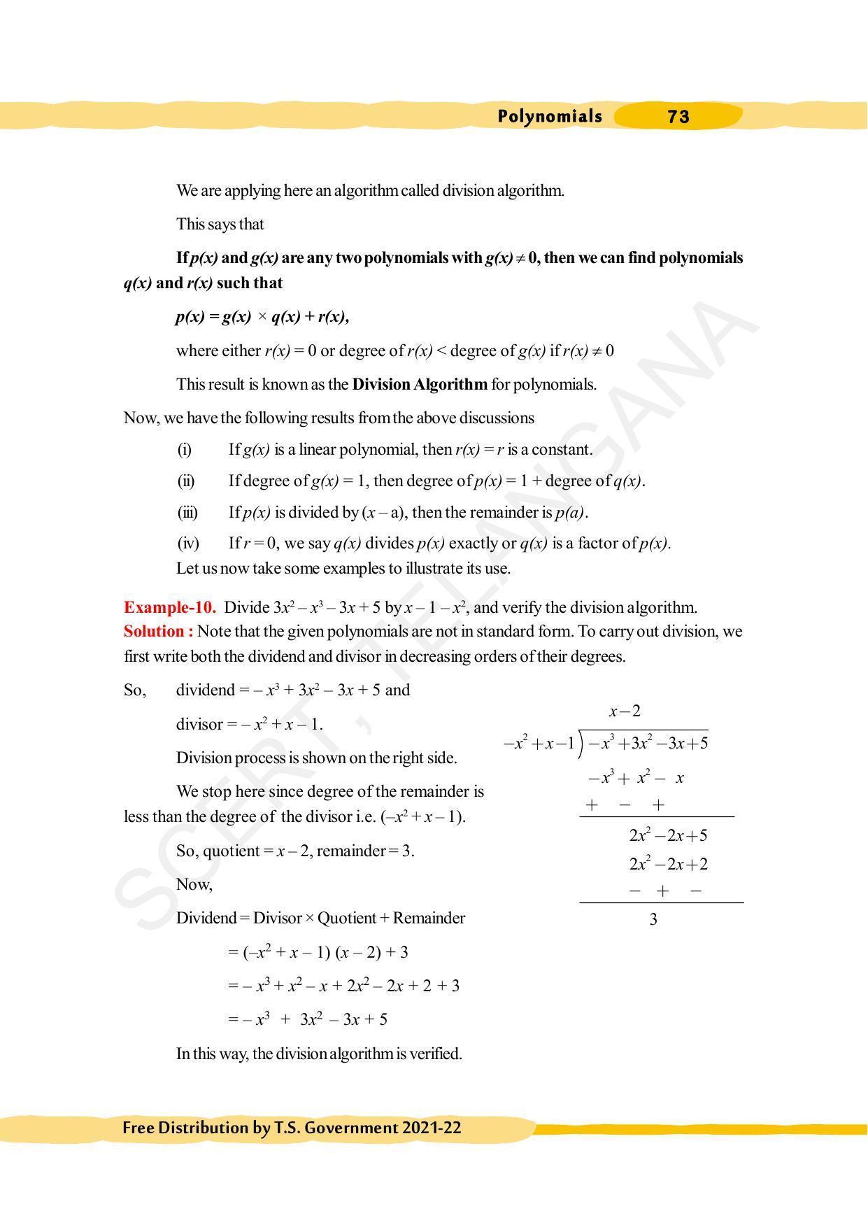 TS SCERT Class 10 Maths (English Medium) Text Book - Page 83