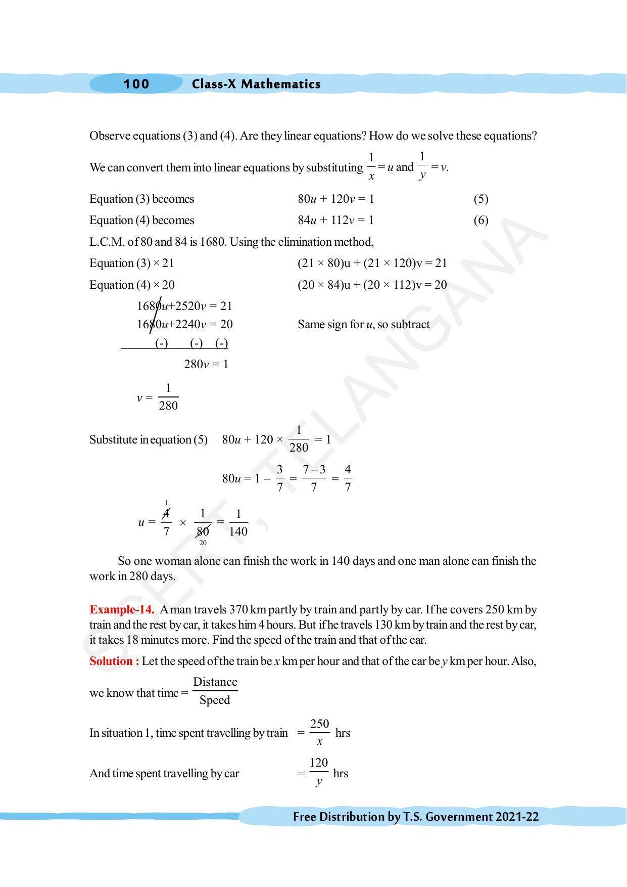 TS SCERT Class 10 Maths (English Medium) Text Book - Page 110