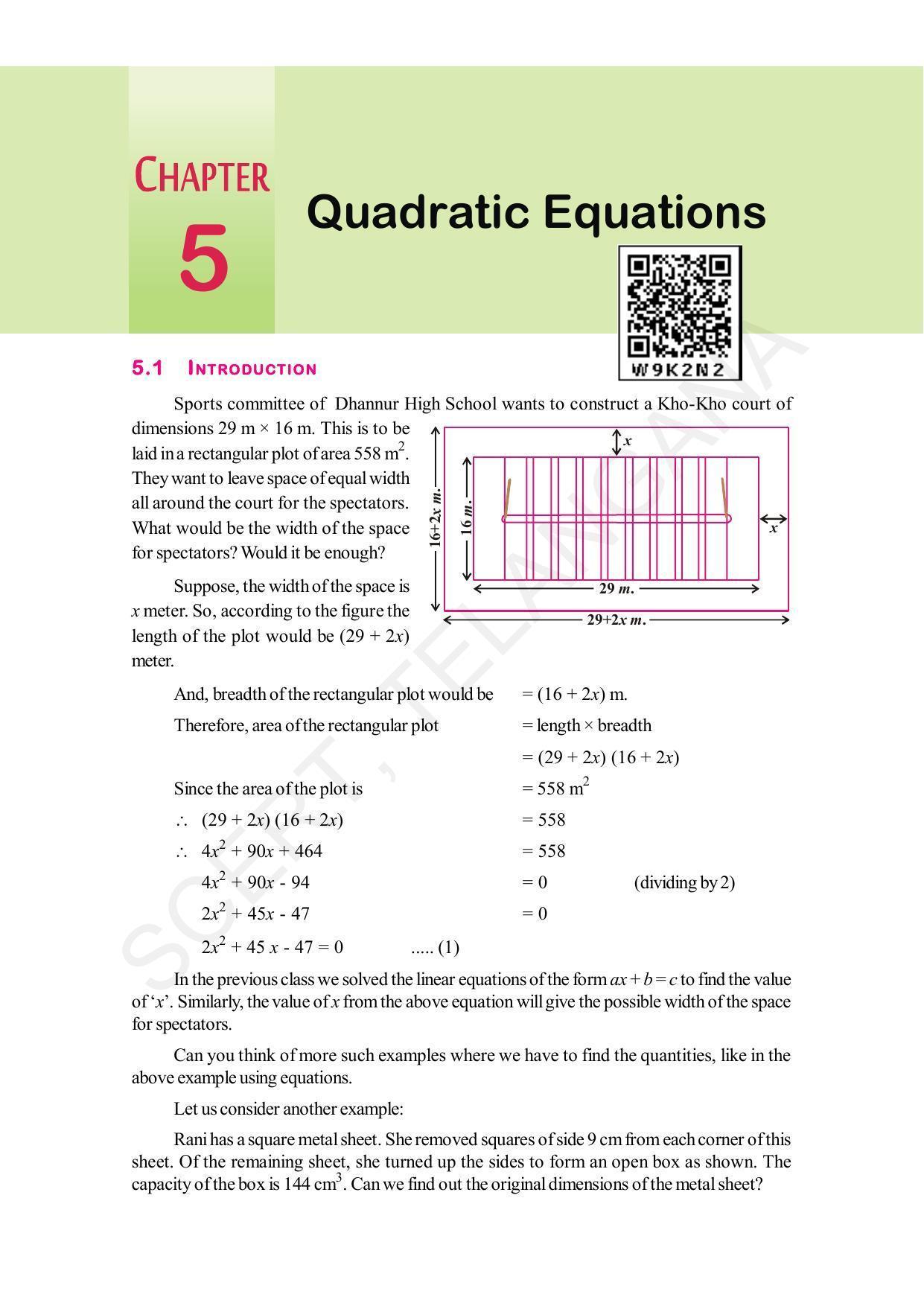 TS SCERT Class 10 Maths (English Medium) Text Book - Page 115