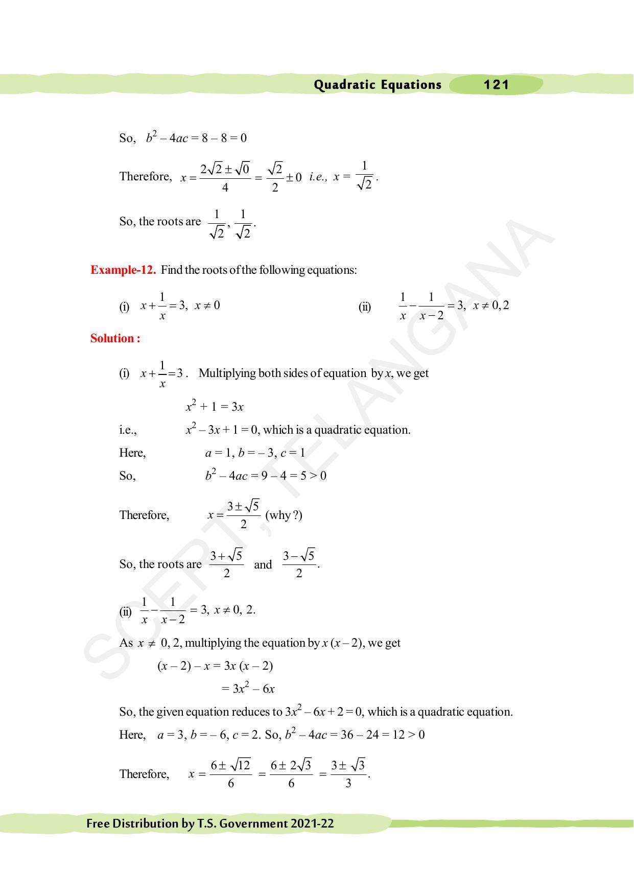 TS SCERT Class 10 Maths (English Medium) Text Book - Page 131