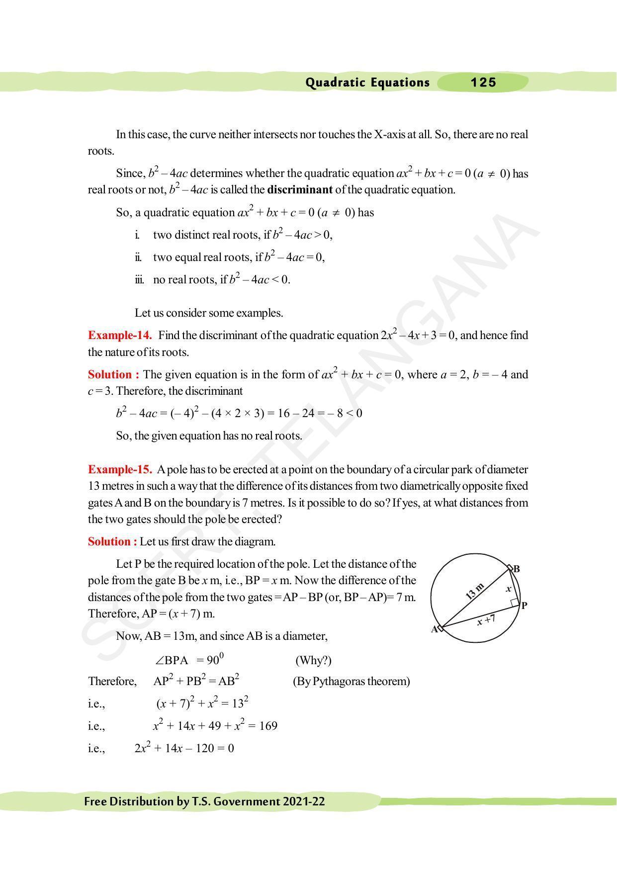 TS SCERT Class 10 Maths (English Medium) Text Book - Page 135