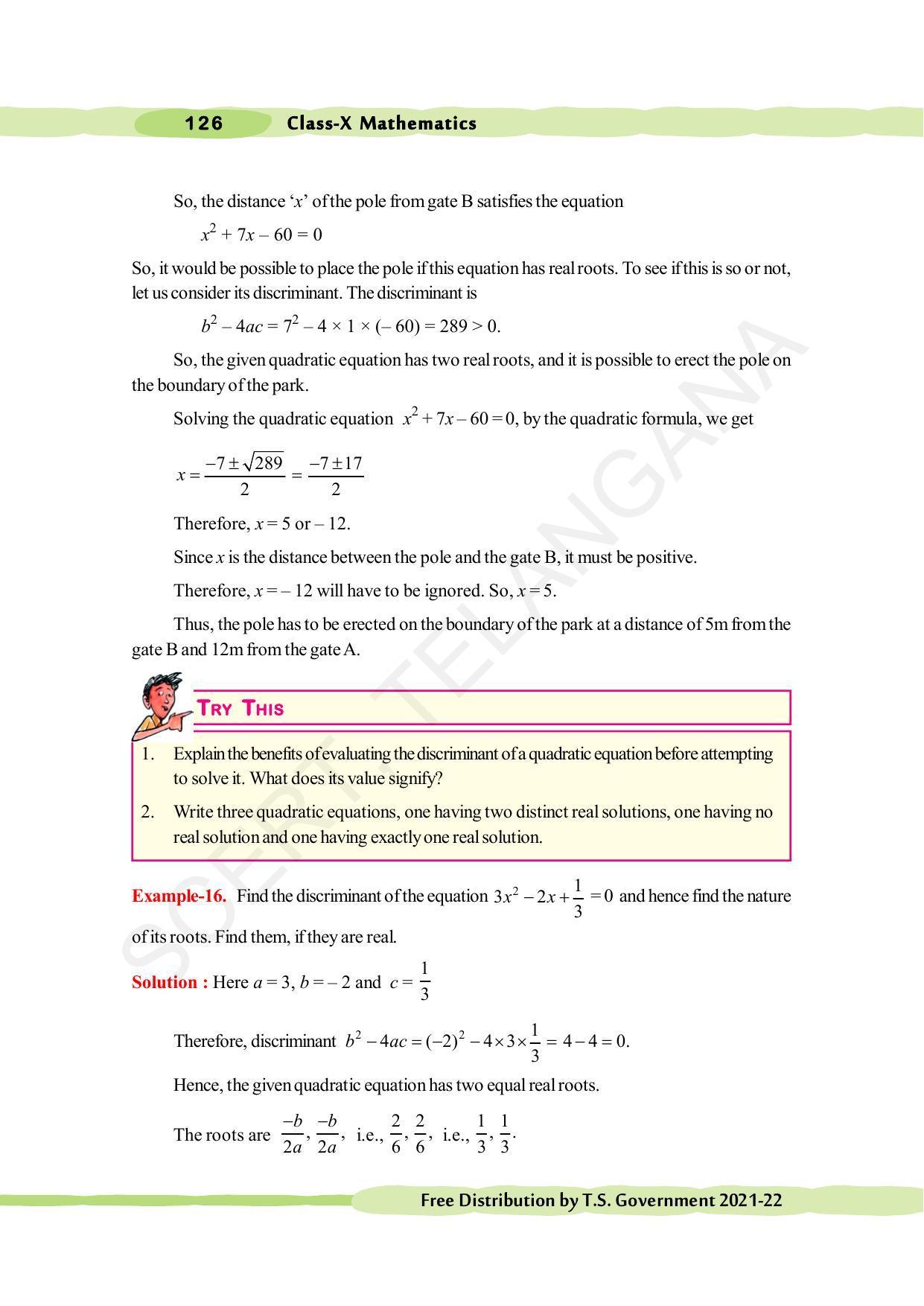 TS SCERT Class 10 Maths (English Medium) Text Book - Page 136