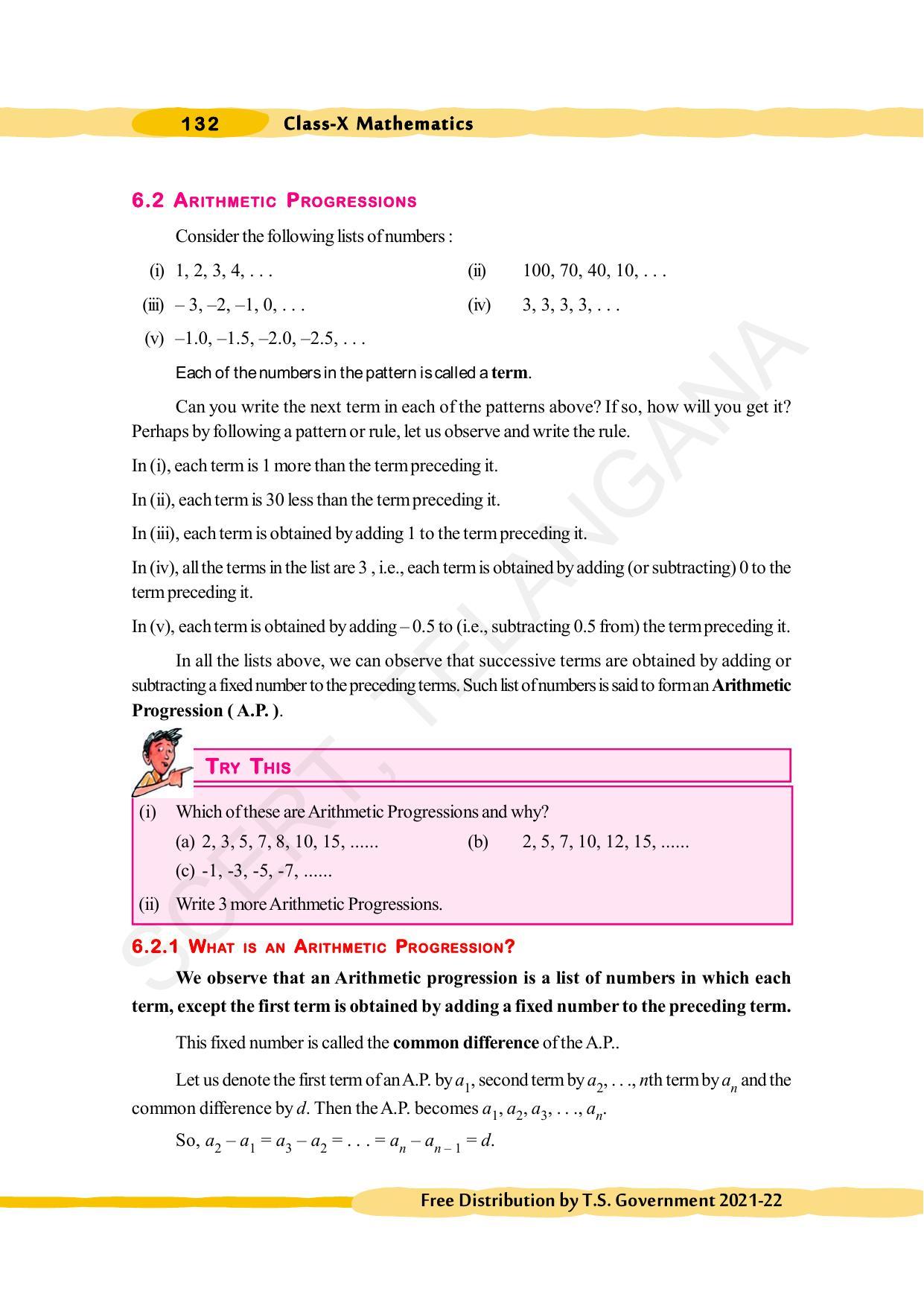 TS SCERT Class 10 Maths (English Medium) Text Book - Page 142