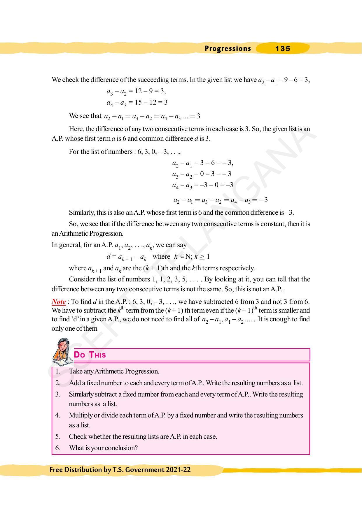 TS SCERT Class 10 Maths (English Medium) Text Book - Page 145