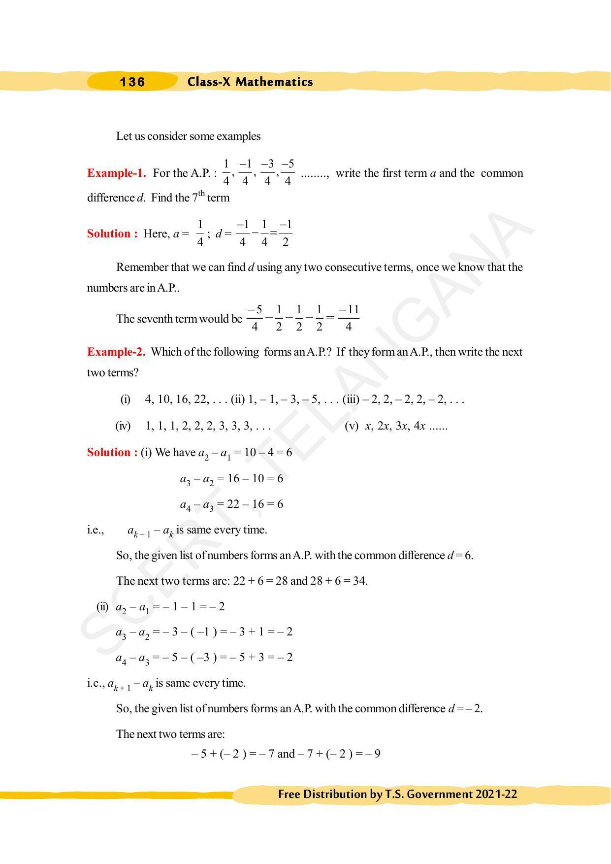 TS SCERT Class 10 Maths (English Medium) Text Book - Page 146