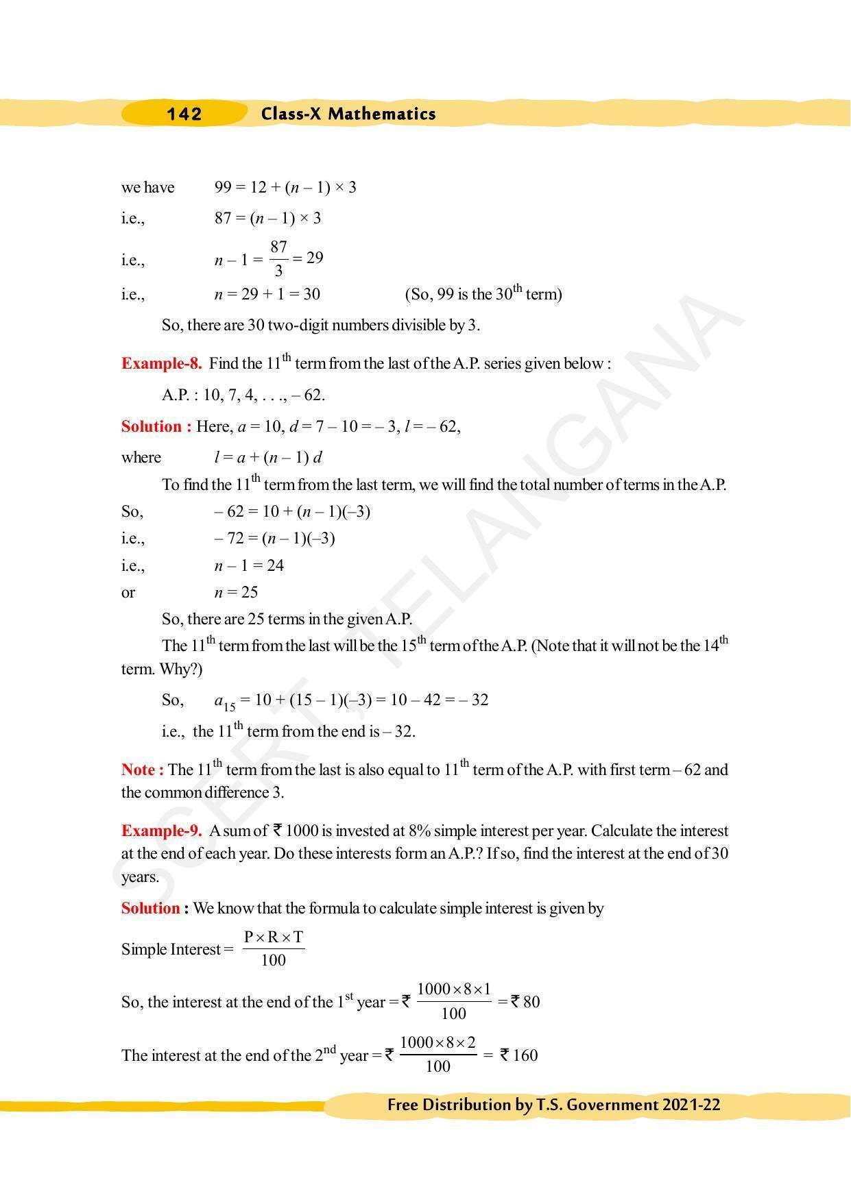 TS SCERT Class 10 Maths (English Medium) Text Book - Page 152