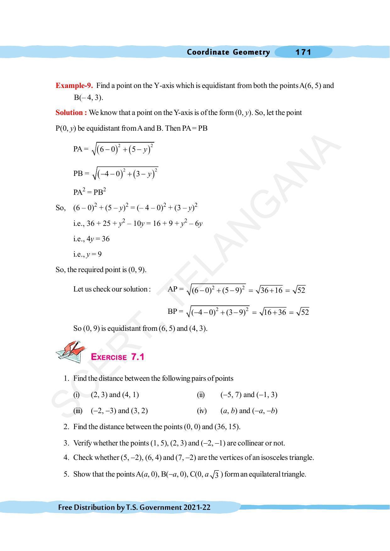 TS SCERT Class 10 Maths (English Medium) Text Book - Page 181