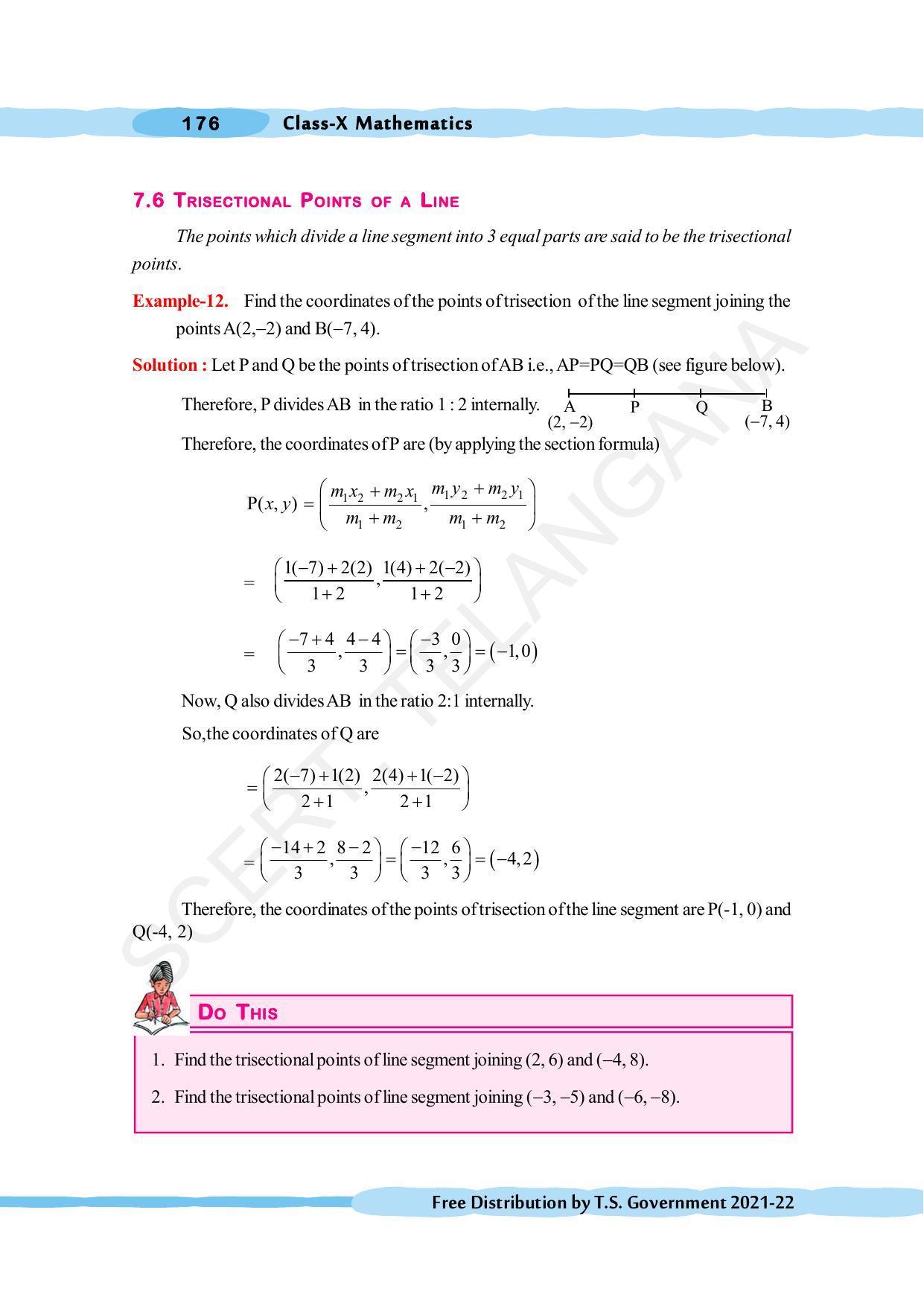 TS SCERT Class 10 Maths (English Medium) Text Book - Page 186