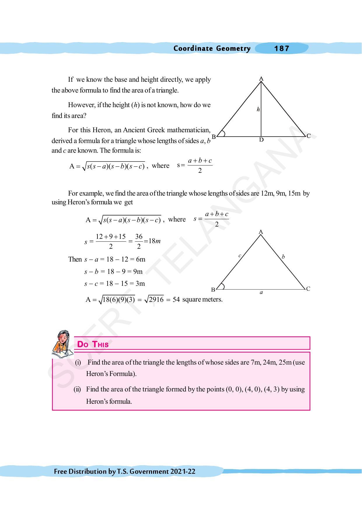 TS SCERT Class 10 Maths (English Medium) Text Book - Page 197