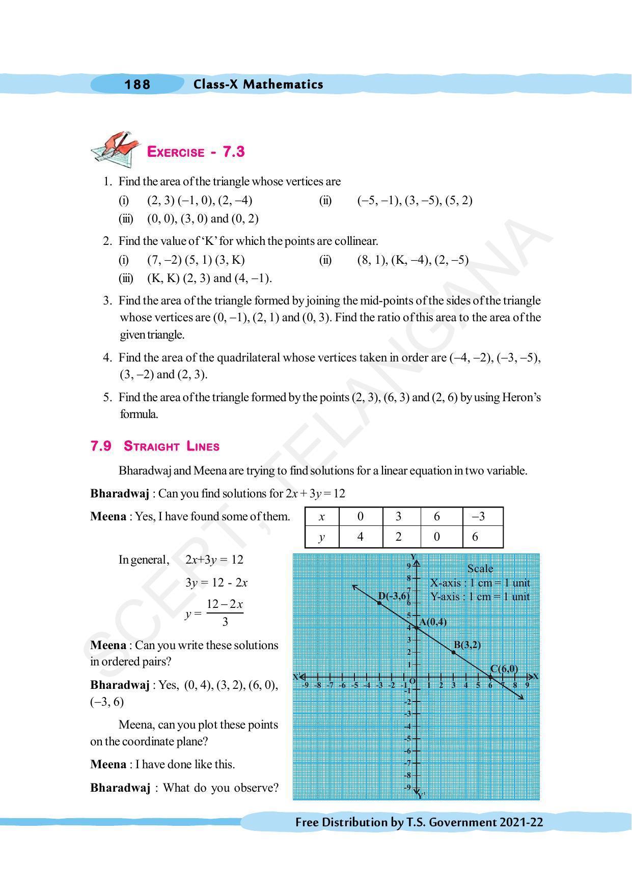 TS SCERT Class 10 Maths (English Medium) Text Book - Page 198