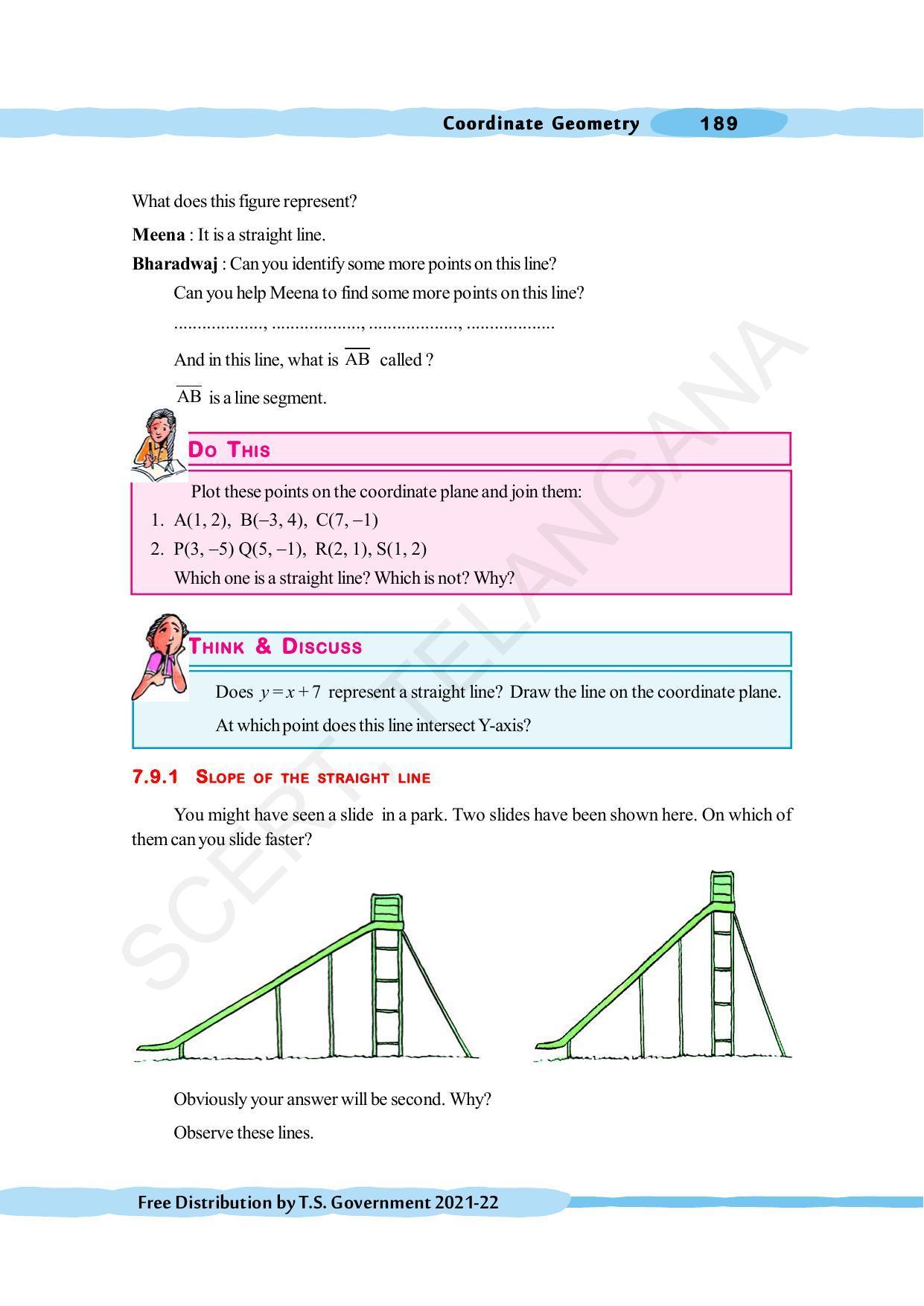 TS SCERT Class 10 Maths (English Medium) Text Book - Page 199