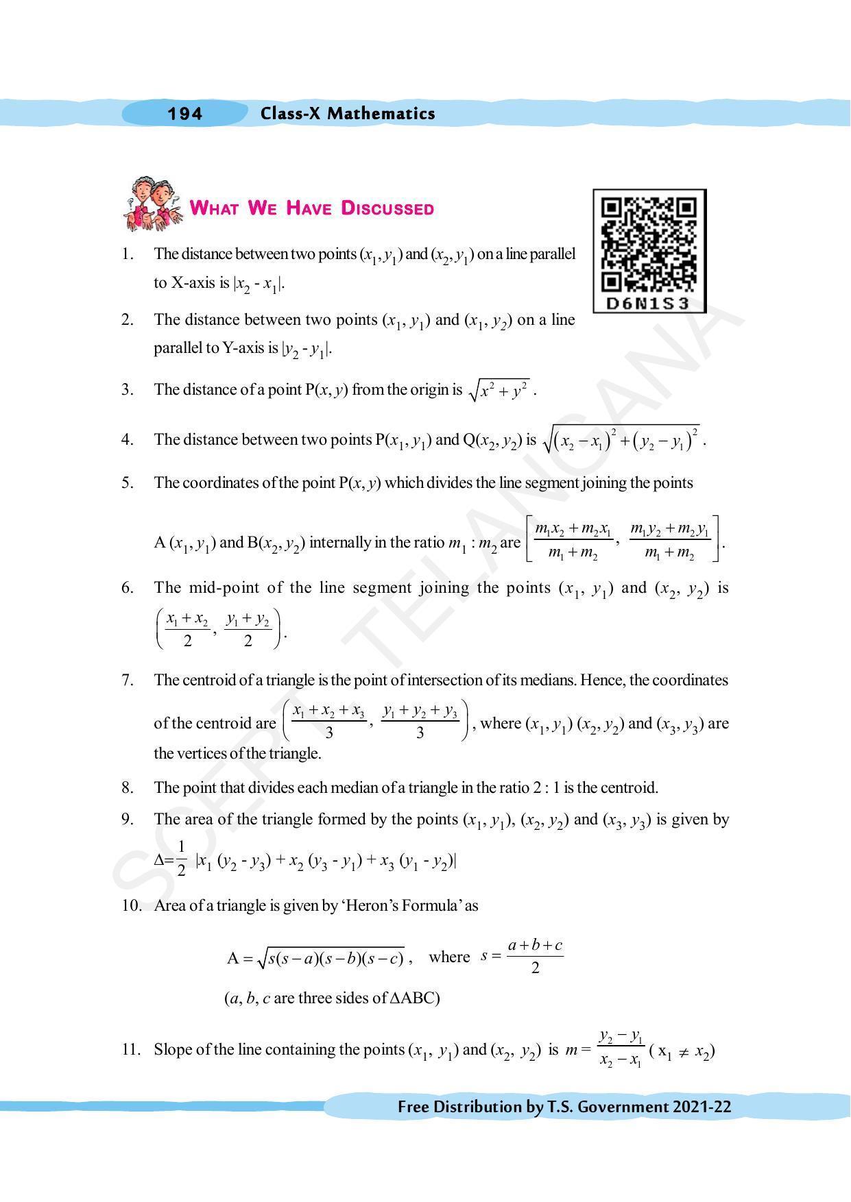 TS SCERT Class 10 Maths (English Medium) Text Book - Page 204