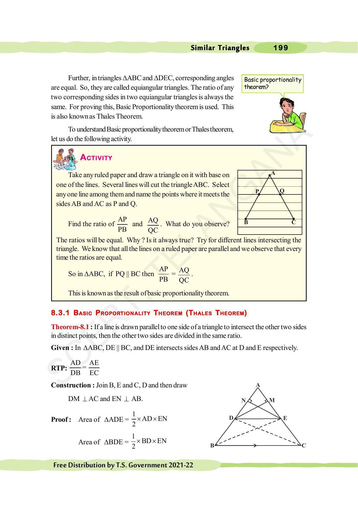 TS SCERT Class 10 Maths (English Medium) Text Book - Page 209