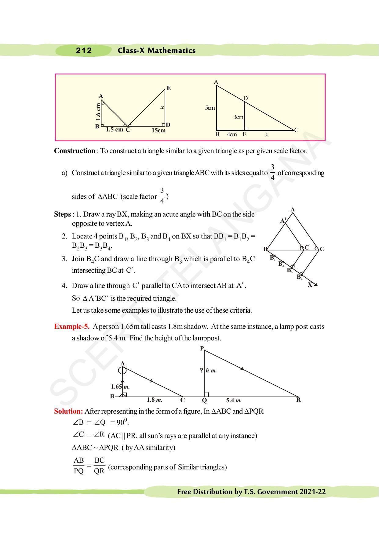 TS SCERT Class 10 Maths (English Medium) Text Book - Page 222