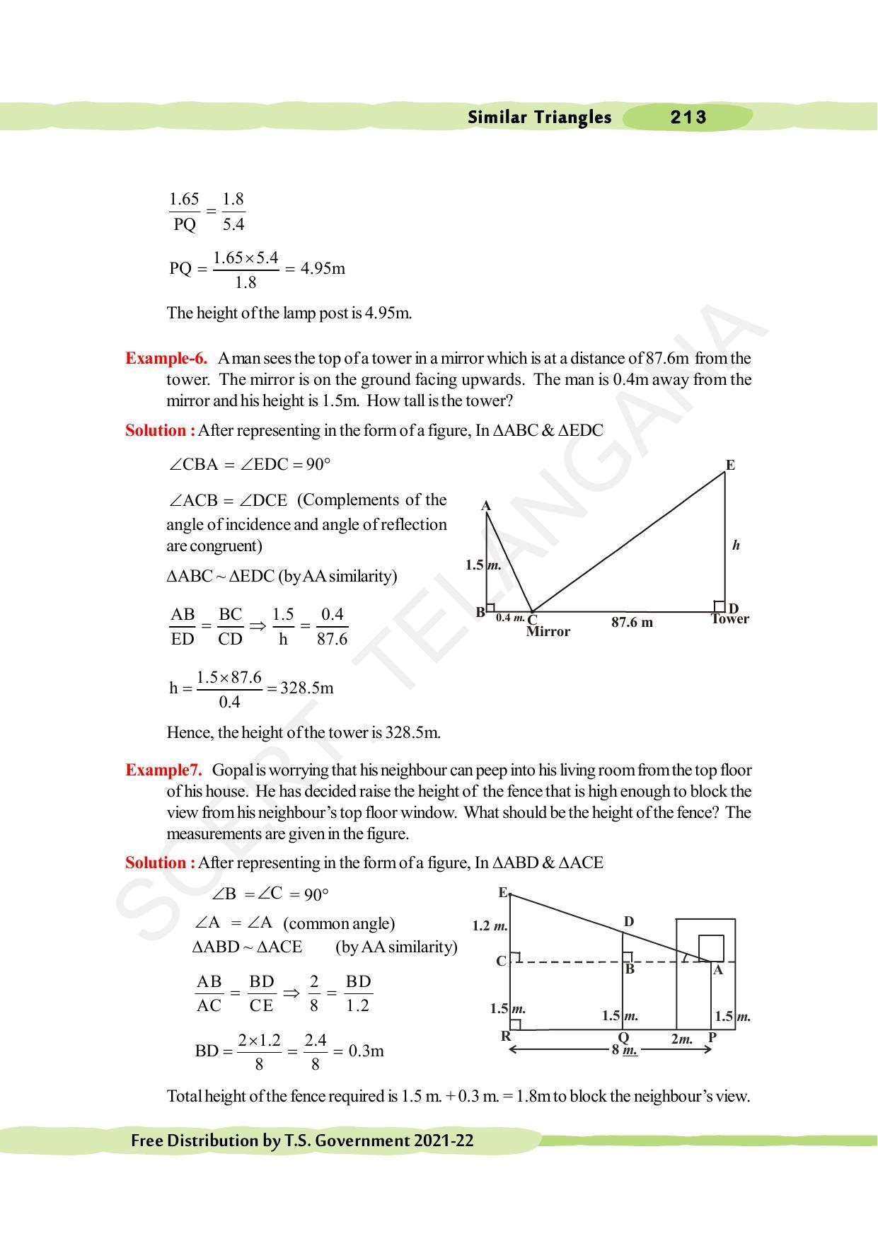 TS SCERT Class 10 Maths (English Medium) Text Book - Page 223