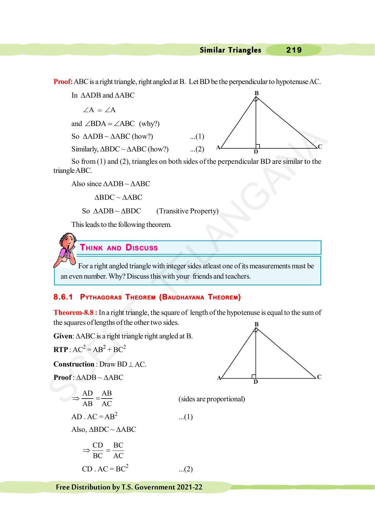 TS SCERT Class 10 Maths (English Medium) Text Book - Page 229