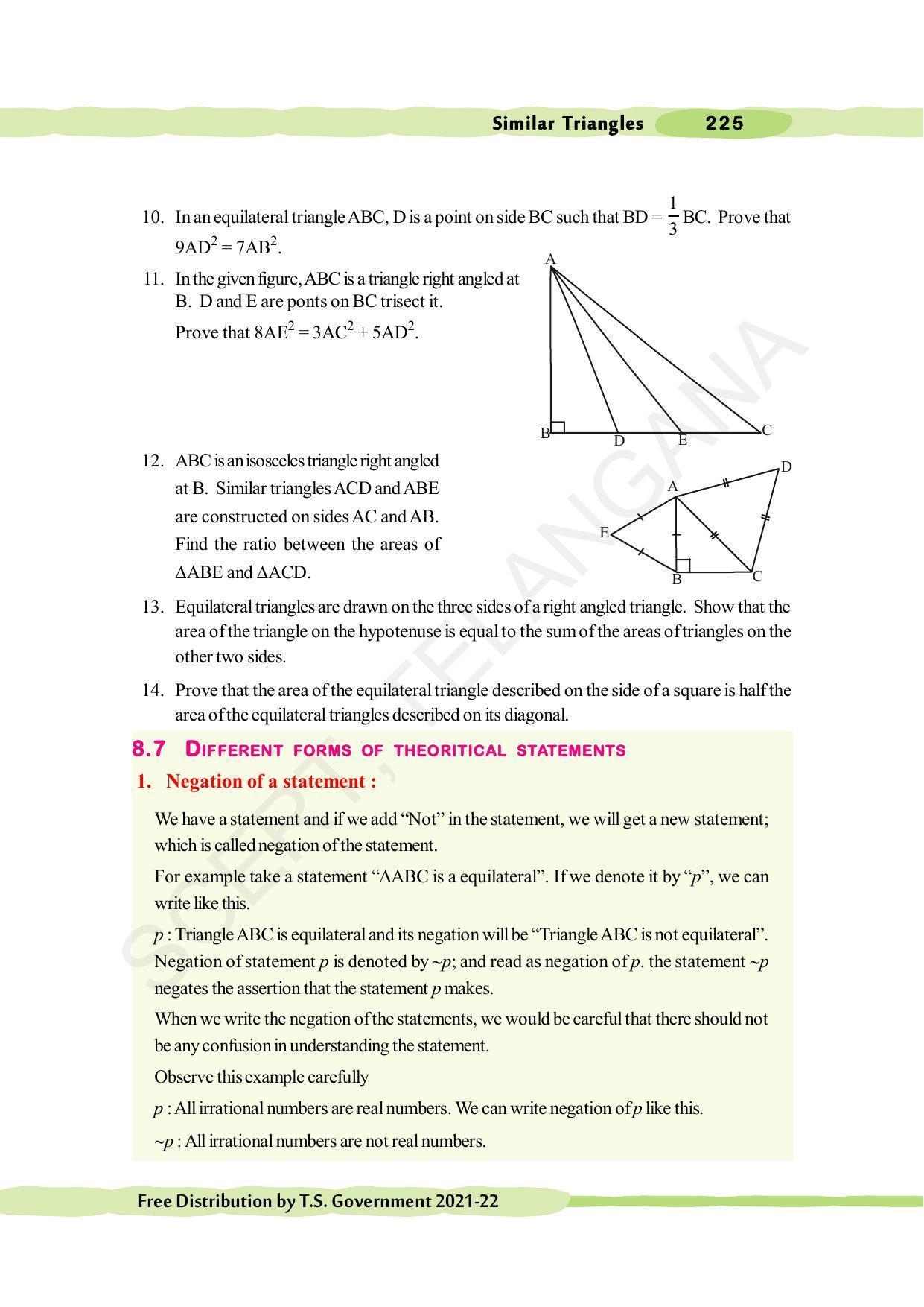 TS SCERT Class 10 Maths (English Medium) Text Book - Page 235