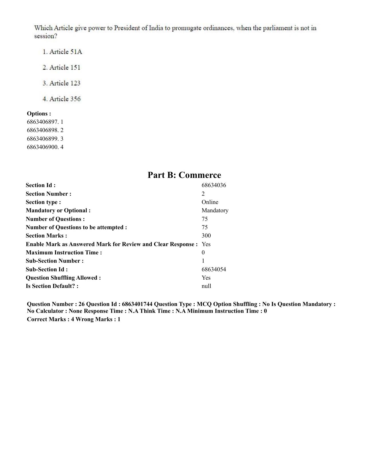 CUET PG 2023: COQP08 – Commerce (Eng.)-Shift 2 (05-06-2023) Question Paper - Page 28