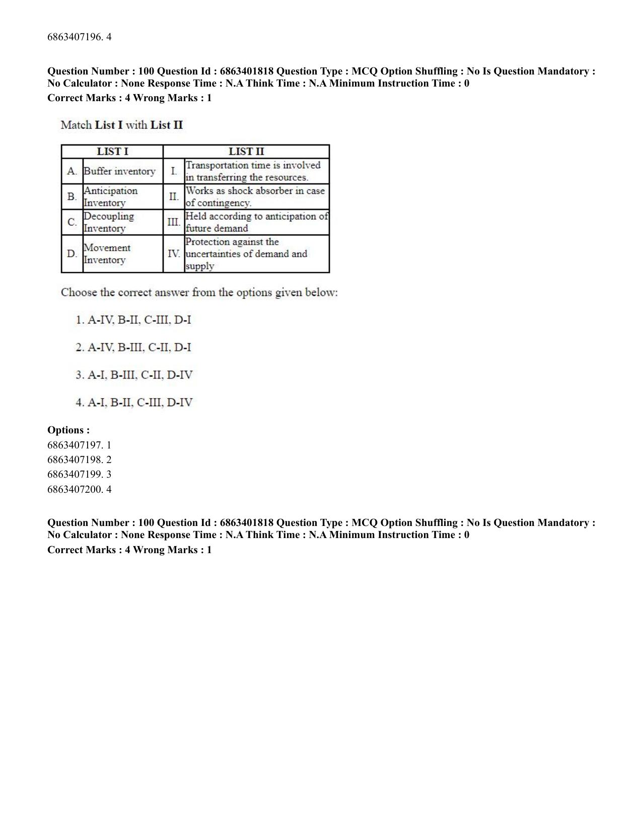 CUET PG 2023: COQP08 – Commerce (Eng.)-Shift 2 (05-06-2023) Question Paper - Page 104