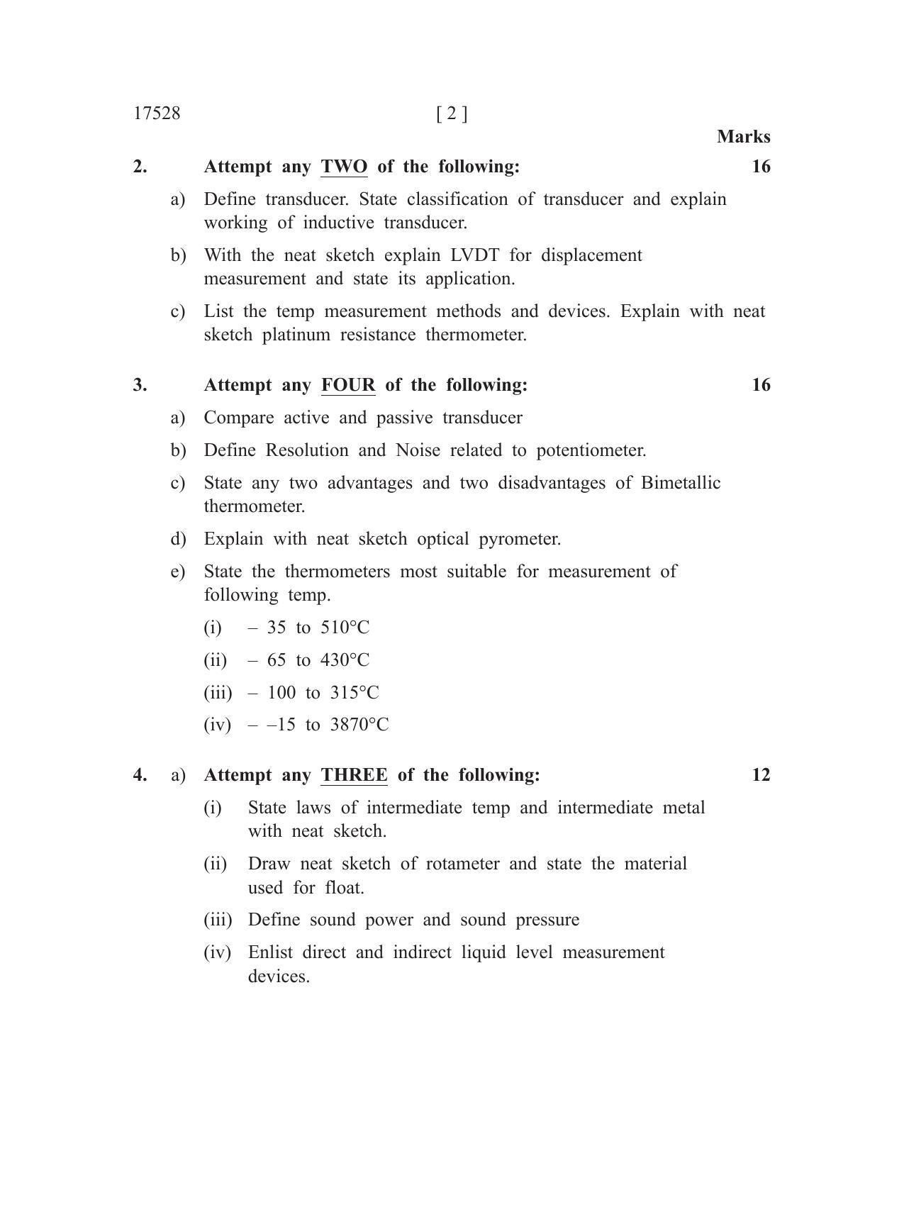 MSBTE Winter Question Paper 2019 - Measurement & Control - IndCareer Docs