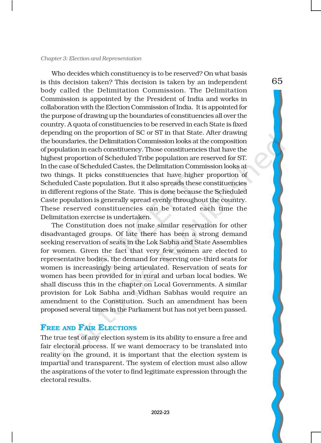 NCERT Book for Class 11 Political Science (Indian Constitution at Work) Chapter 3 Election and Representation - Page 15