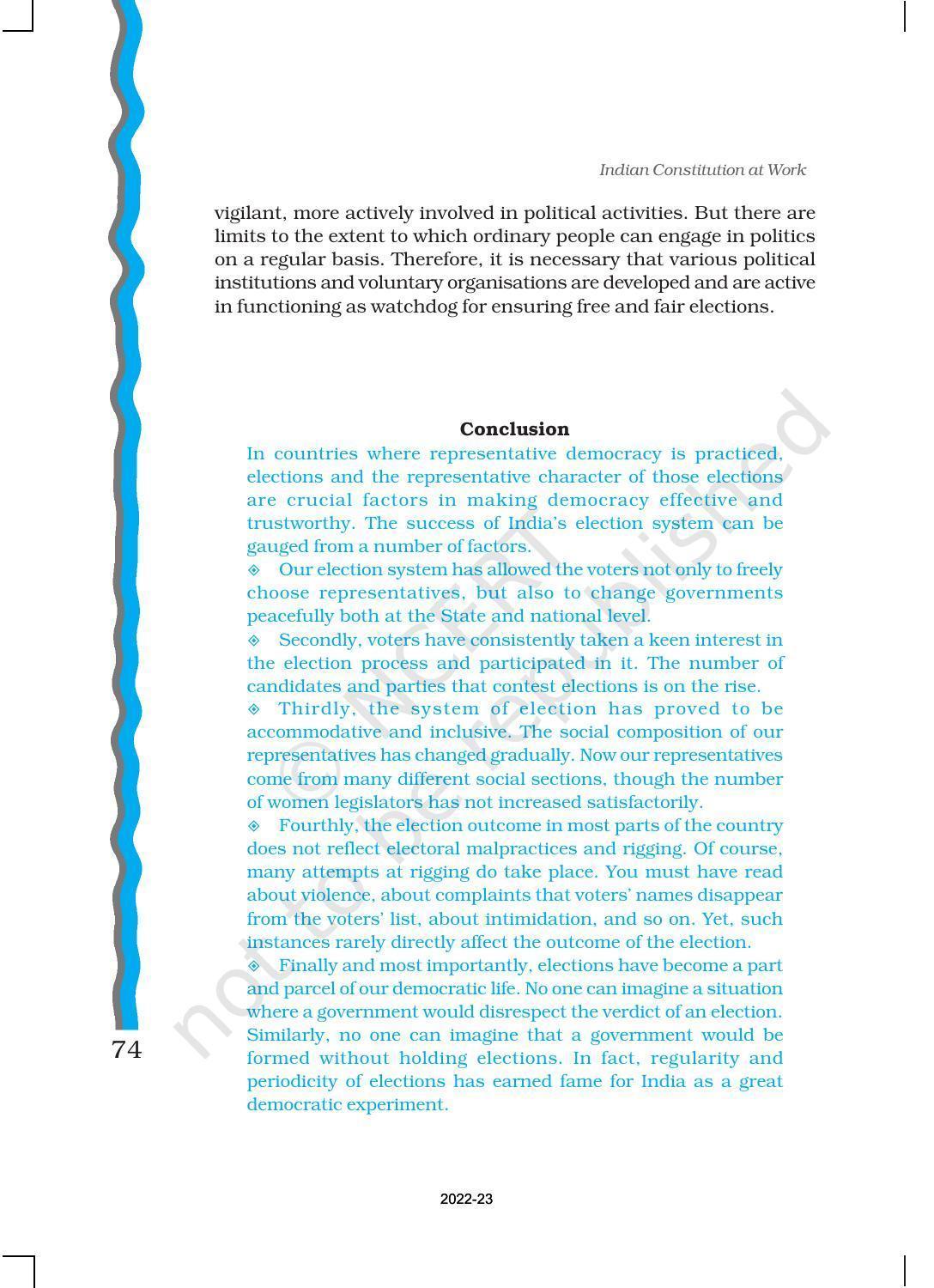 NCERT Book for Class 11 Political Science (Indian Constitution at Work) Chapter 3 Election and Representation - Page 24