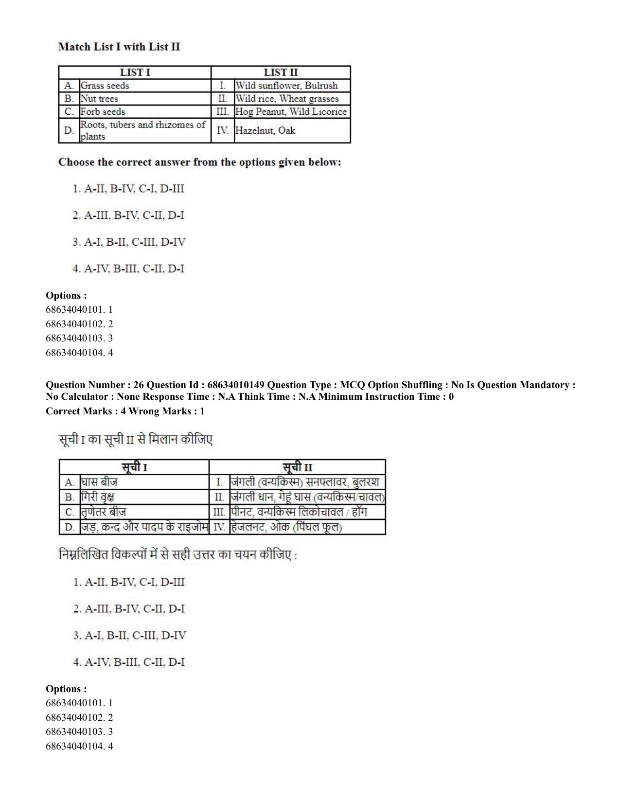 CUET PG 2023: COQP01 – Agri-Business Management (Hindi)-Shift 1 (09-06-2023) Question Paper - Page 27