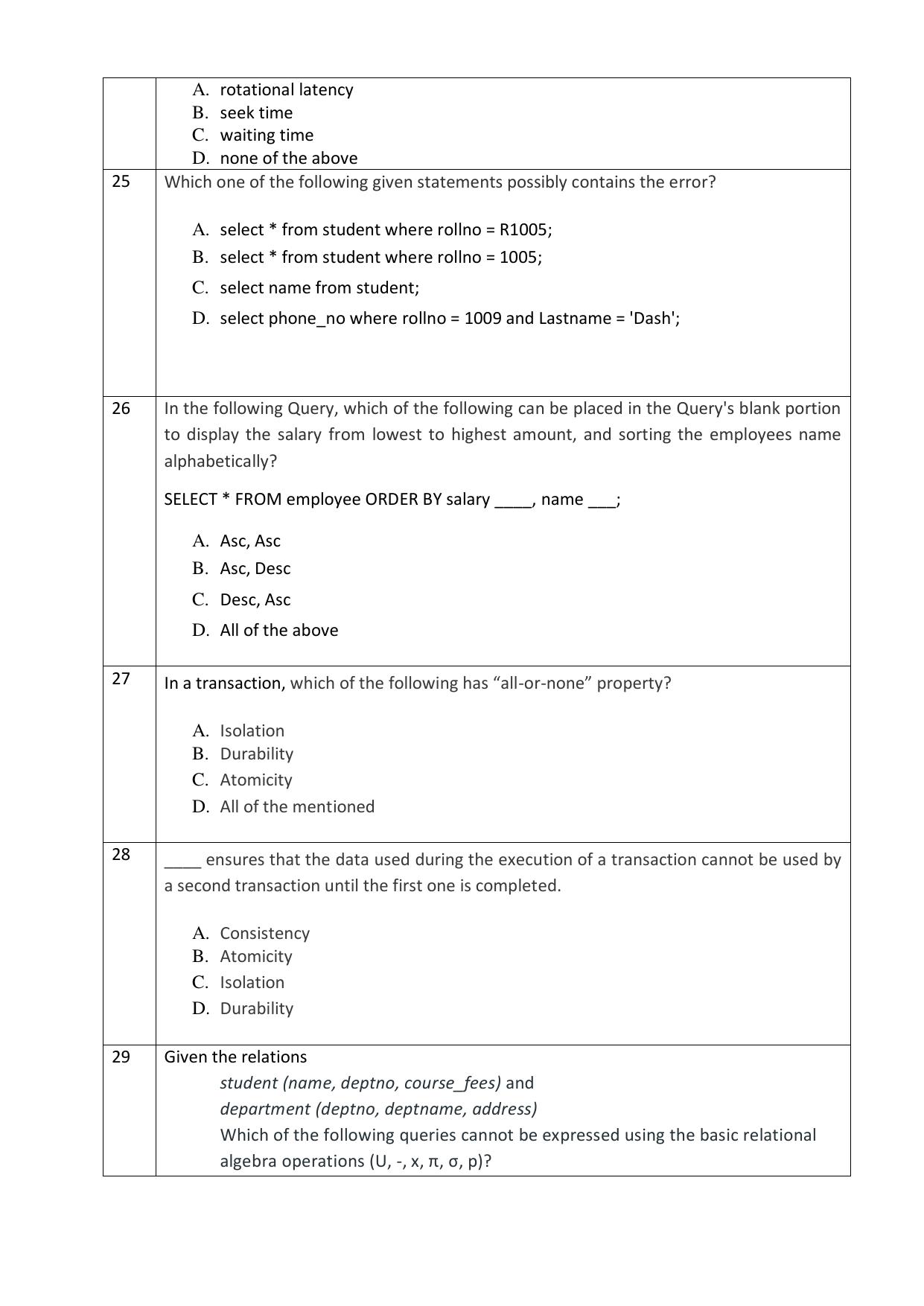 Odisha CPET 2021 COMPUTER SCIENCE Question Paper - IndCareer Docs