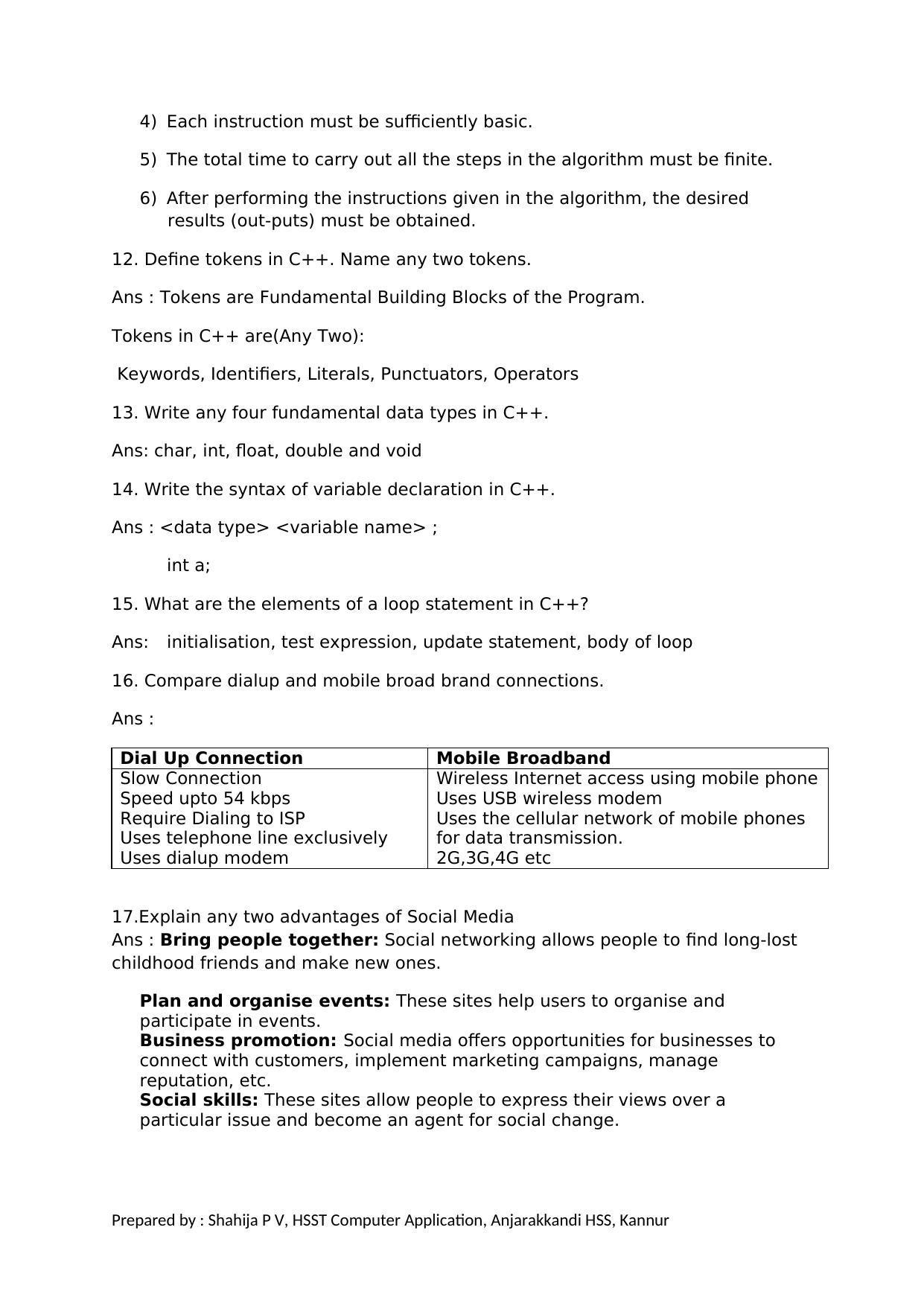 Kerala Plus One 2022 CA (Commerce) Question & Answer Key (Model) - Page 2