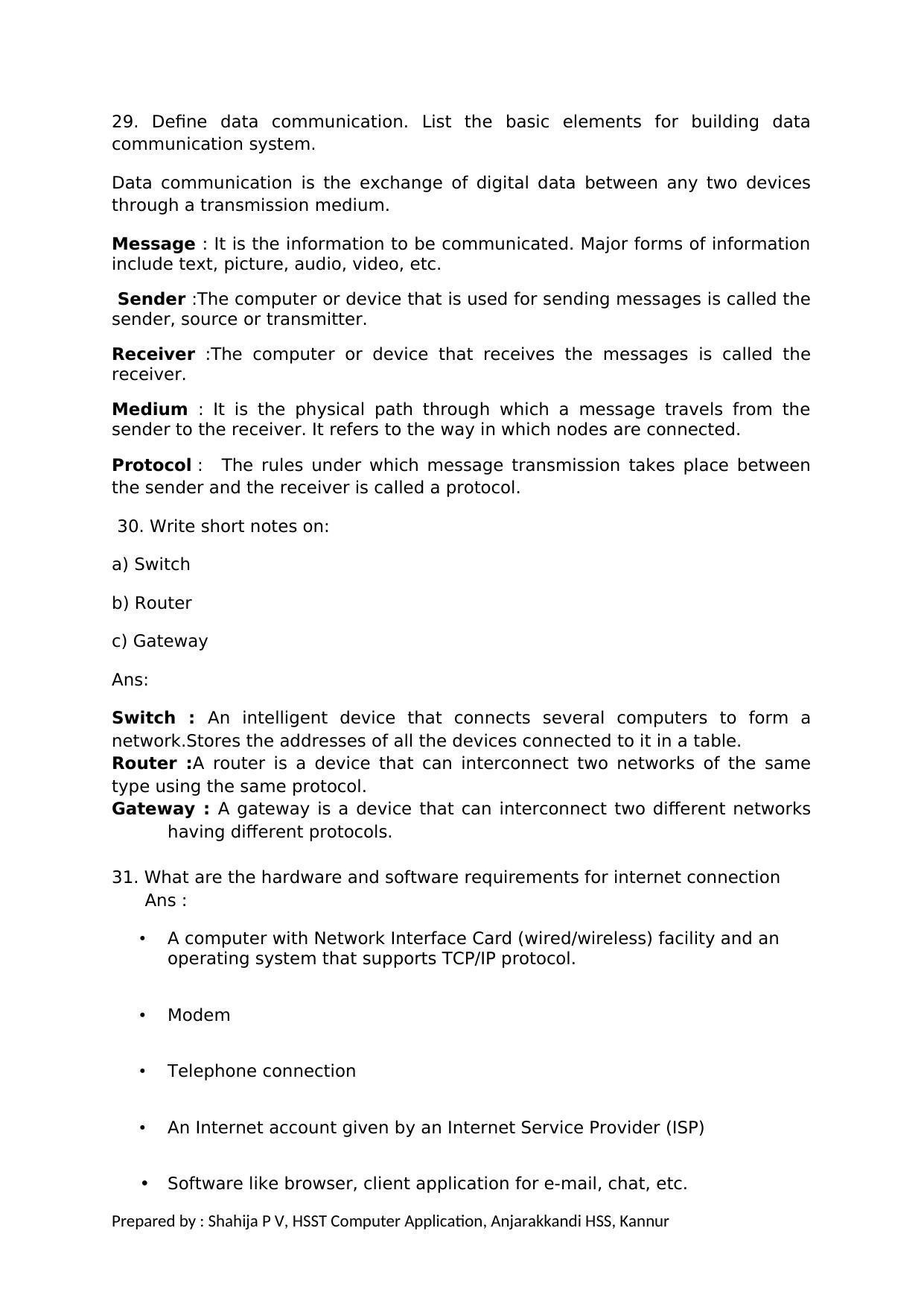 Kerala Plus One 2022 CA (Commerce) Question & Answer Key (Model) - Page 6
