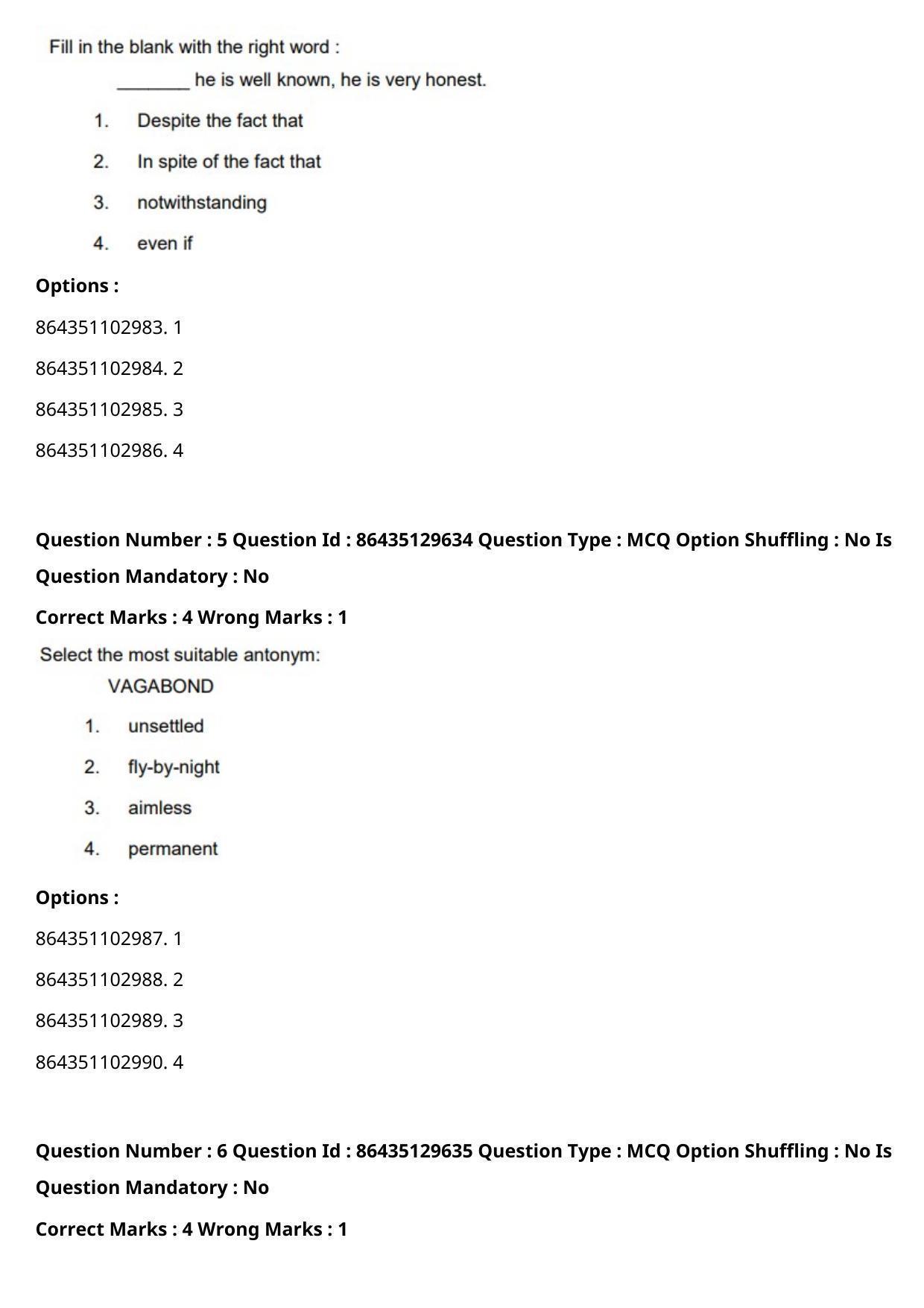 CUET PG 2021 PGQP58 Question Paper - Page 4