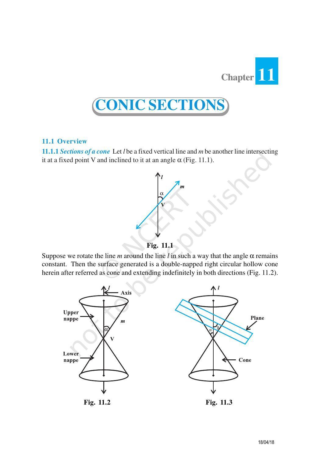 NCERT Exemplar Book For Class 11 Maths Chapter 11 Conic Sections