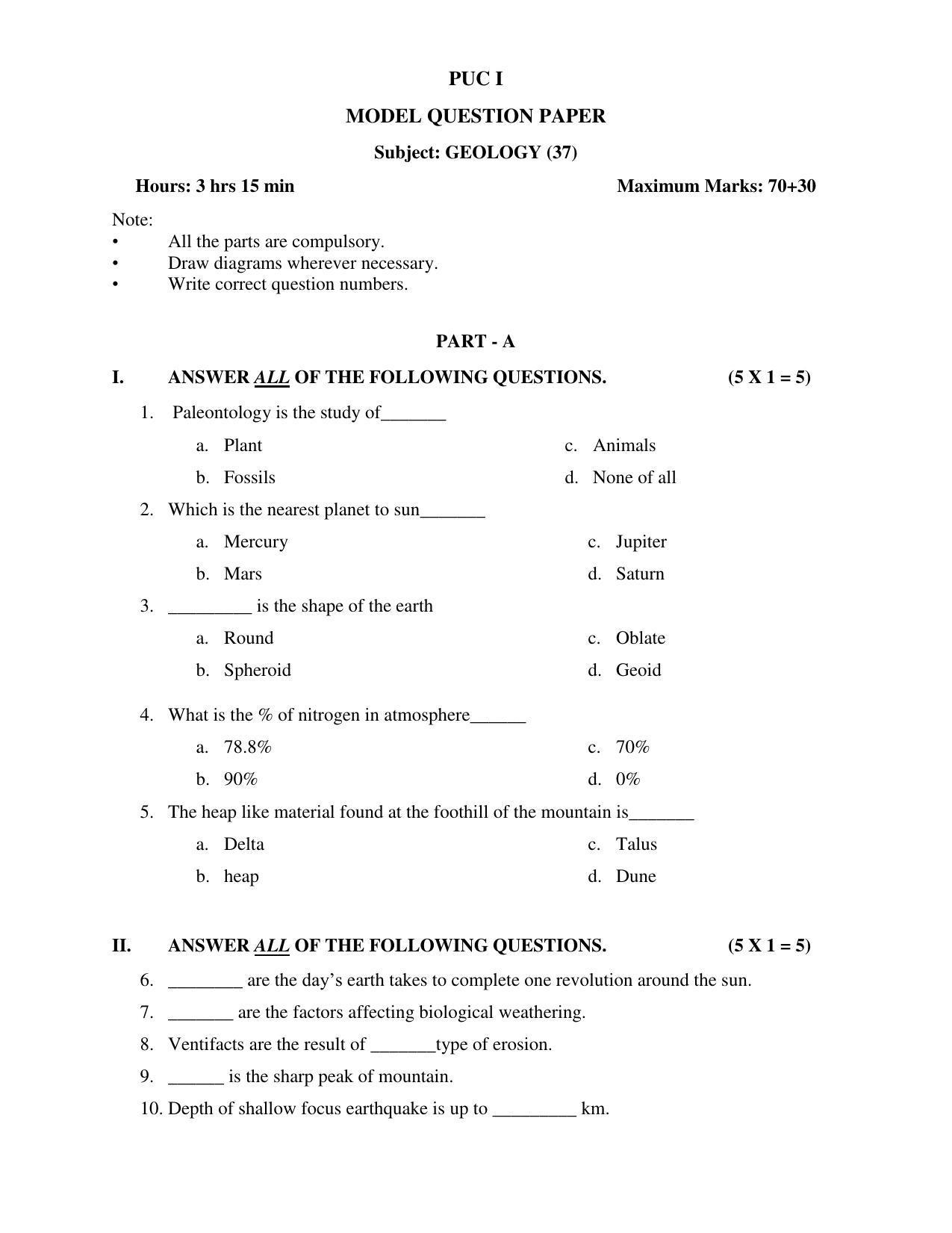 karnataka-1st-puc-geology-model-question-paper-indcareer-docs