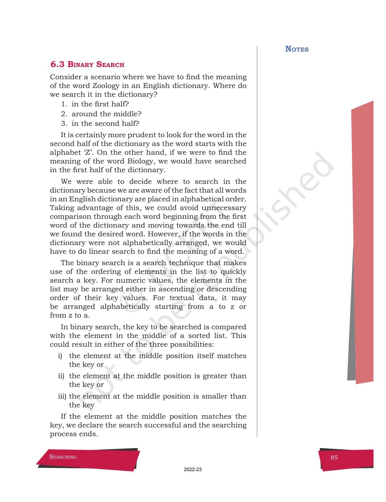 NCERT Book for Class 12 Computer Science Chapter 6 Searching - Page 5