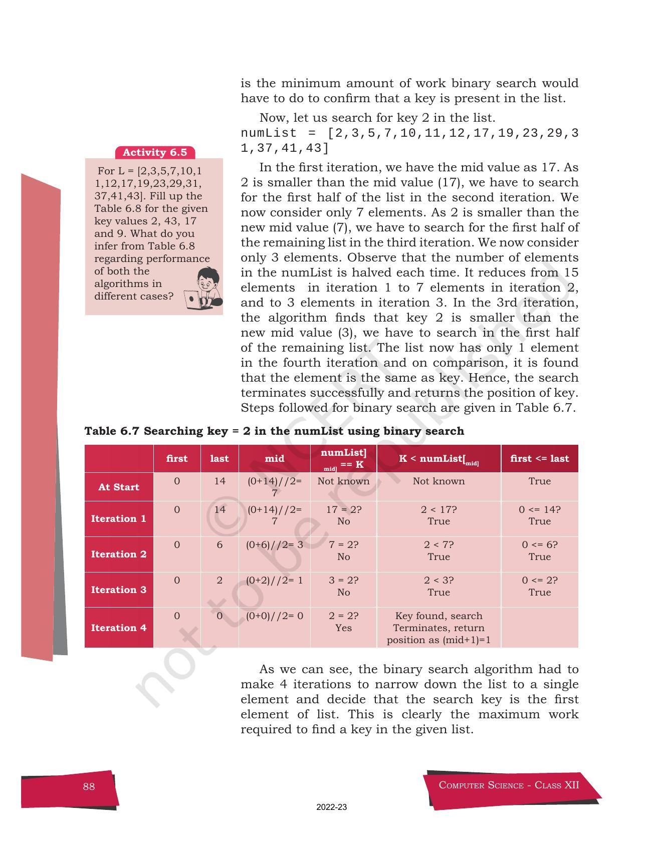 NCERT Book for Class 12 Computer Science Chapter 6 Searching - Page 8