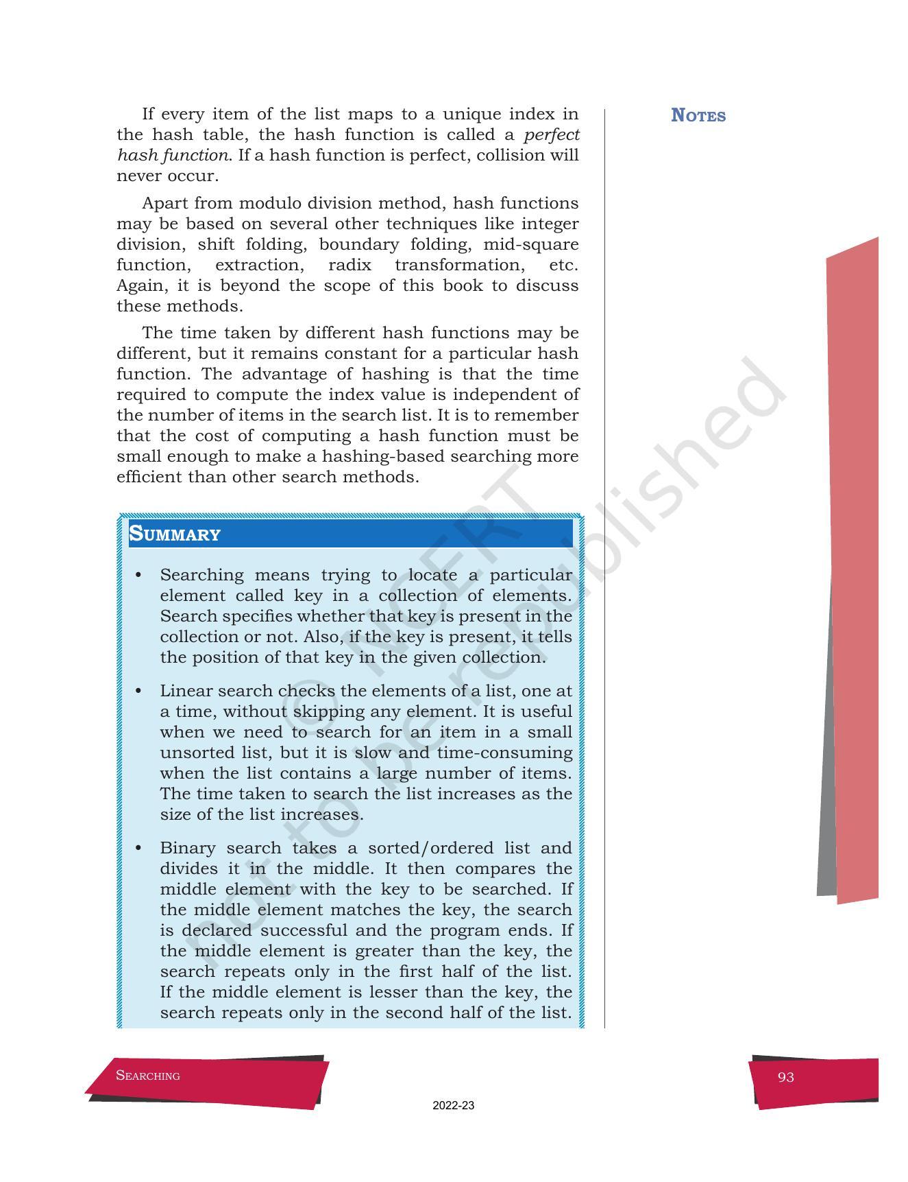 NCERT Book for Class 12 Computer Science Chapter 6 Searching - Page 13