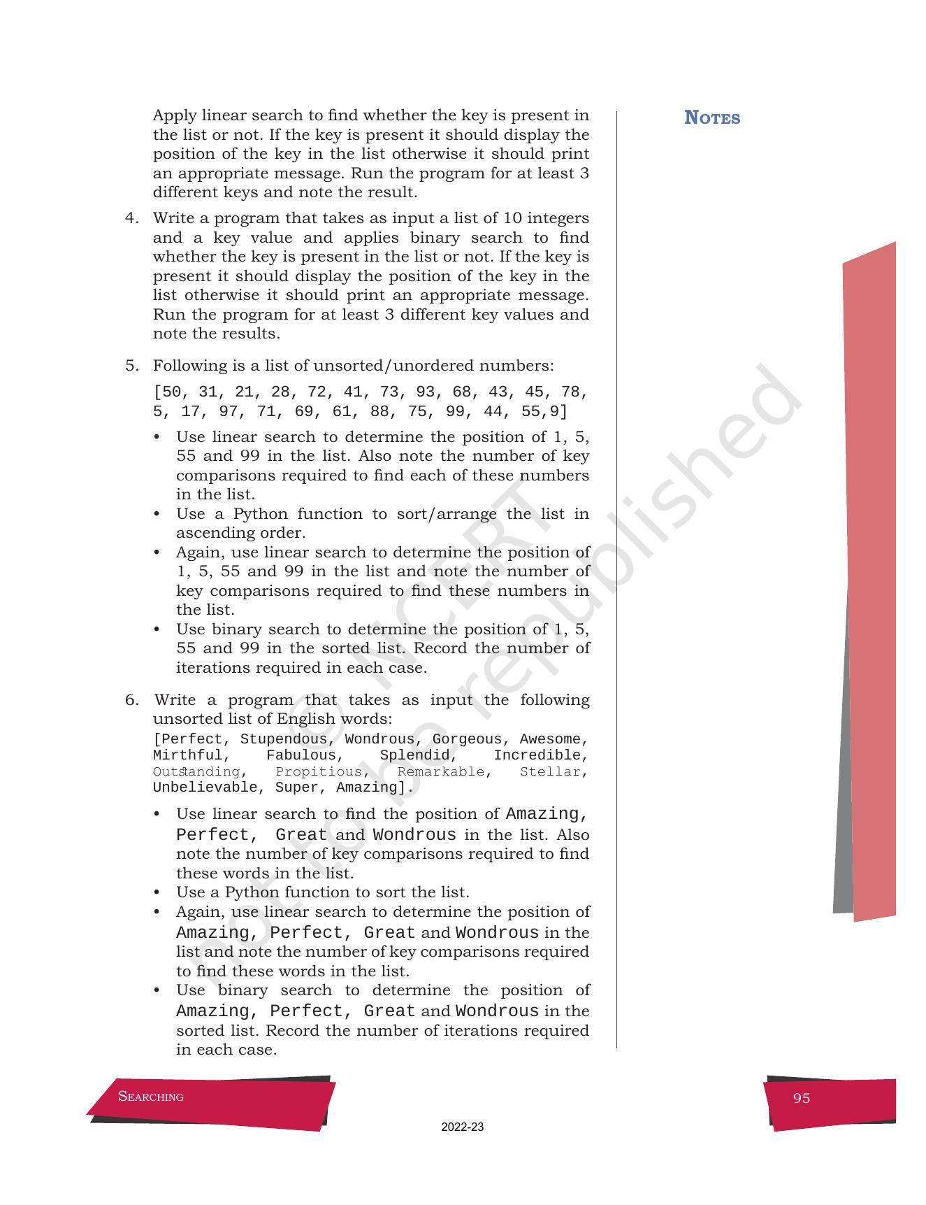 NCERT Book for Class 12 Computer Science Chapter 6 Searching - Page 15