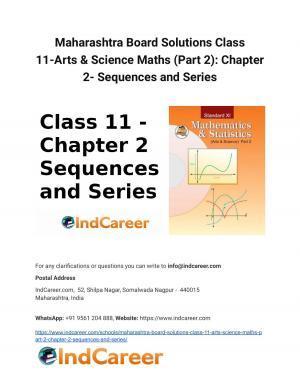 Maharashtra Board Solutions Class 11-Arts & Science Maths (Part 2): Chapter 2- Sequences and Series