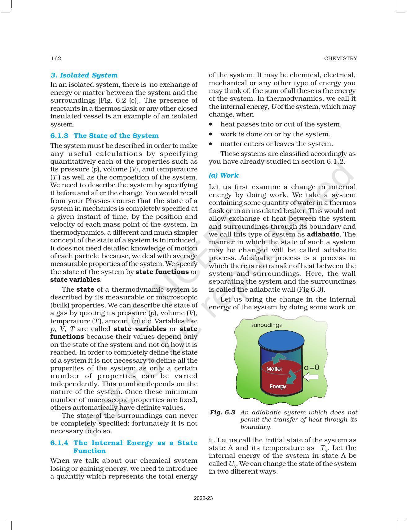 NCERT Book For Class 11 Chemistry Chapter 6 Thermodynamics