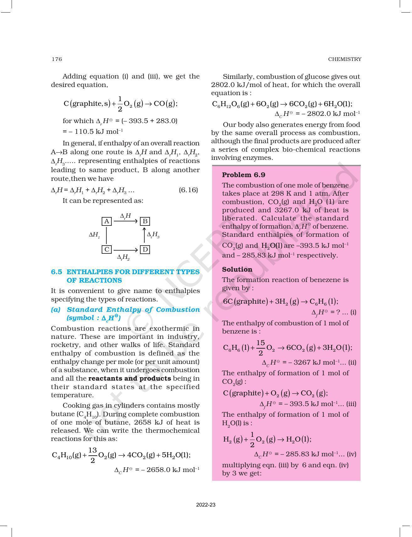 NCERT Book For Class 11 Chemistry Chapter 6 Thermodynamics