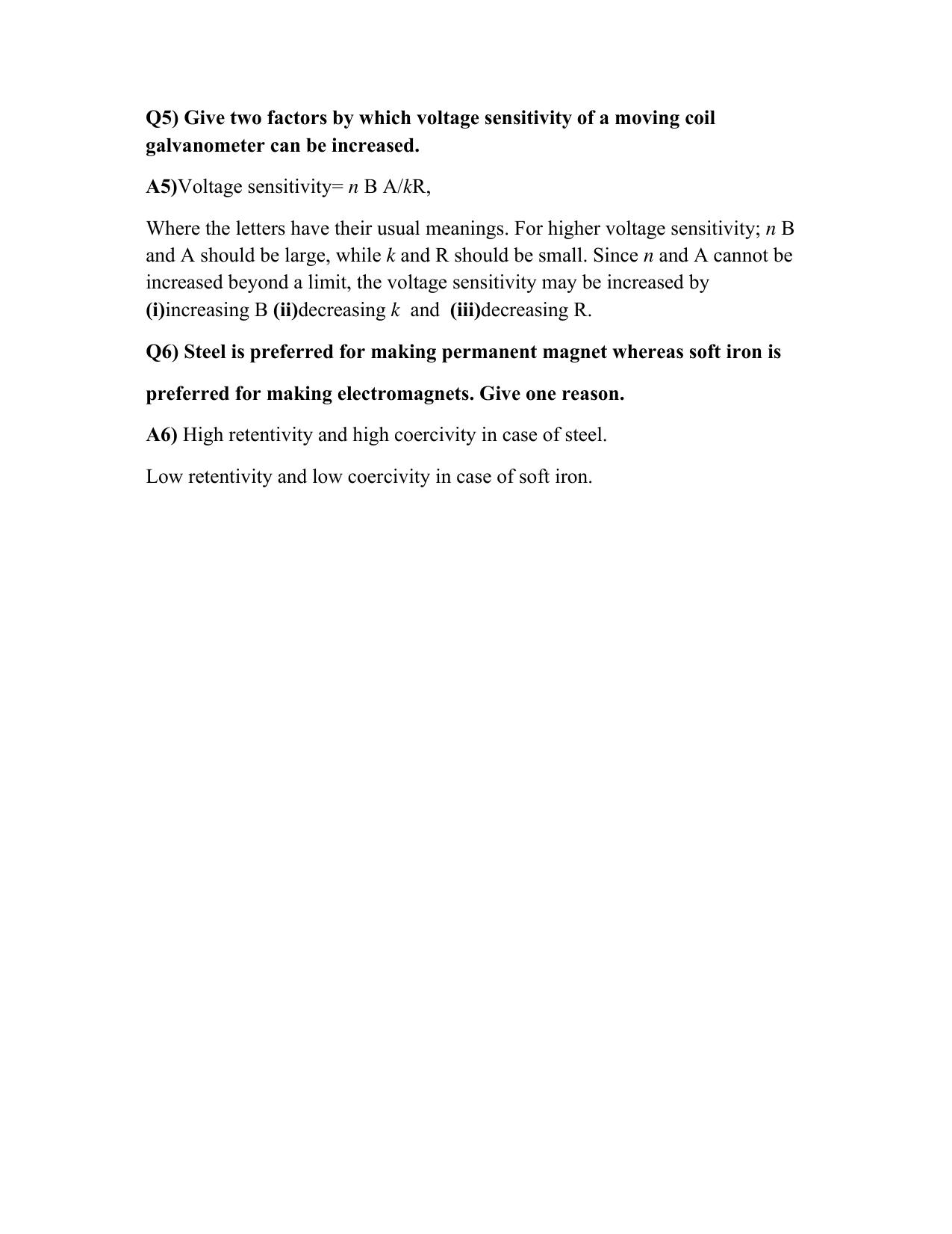 CBSE Worksheet for Class 12 Physics Magnetic Effect of Current - Page 5