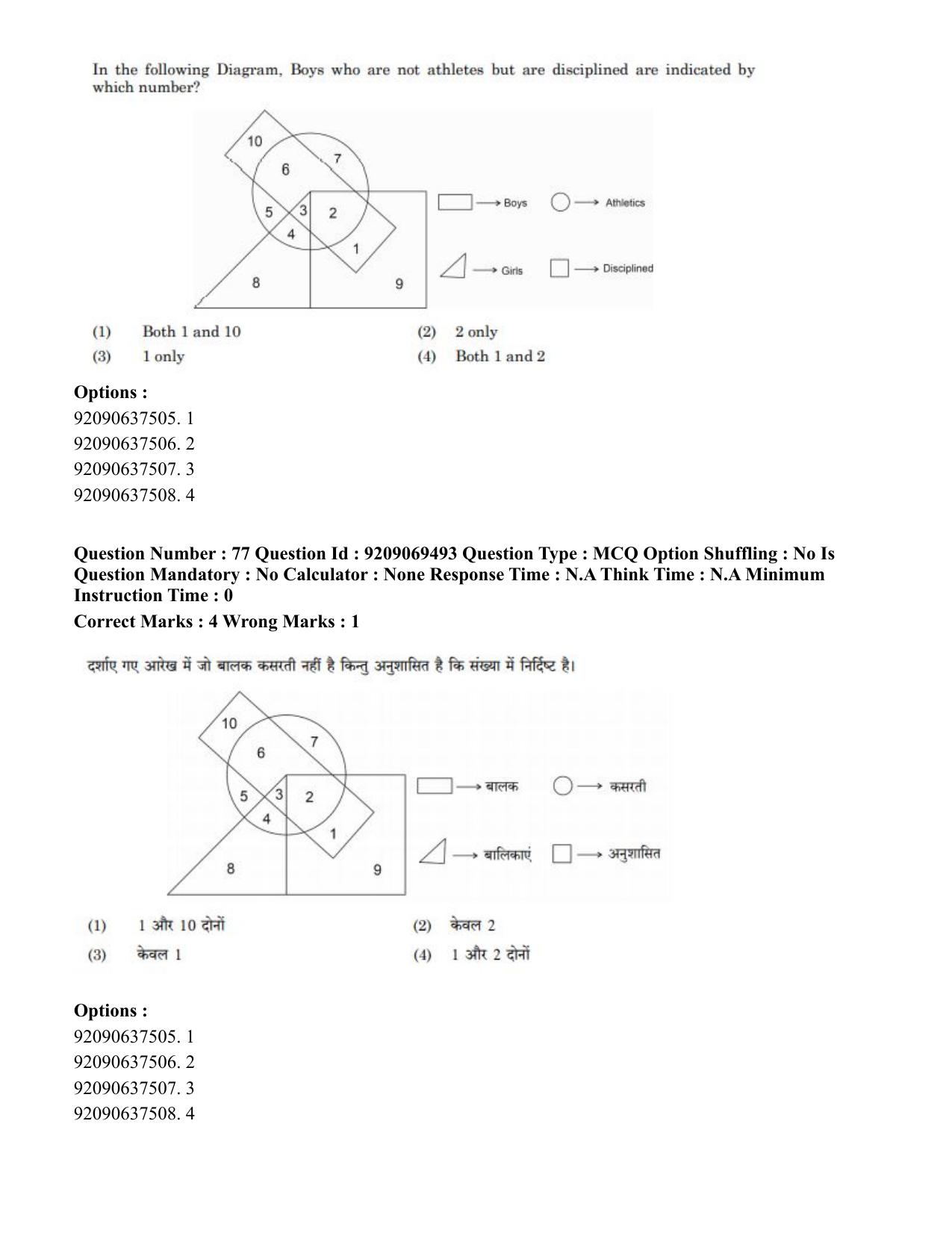 CUET PG 2023: COQP11 – General (Hindi)-Shift 3 (08-06-2023) Question Paper - Page 65