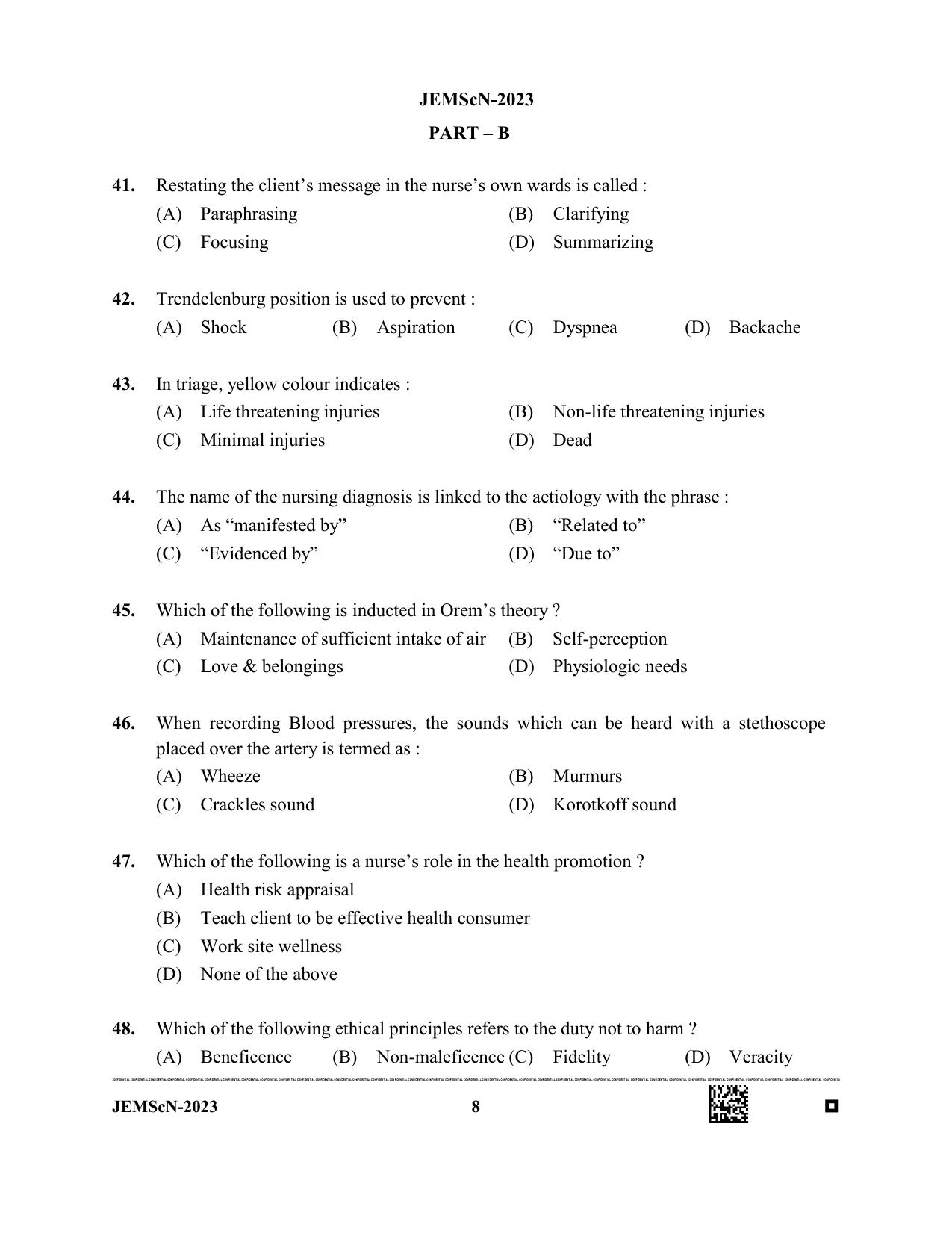 WB JEMScN 2023 Question Paper - Page 8