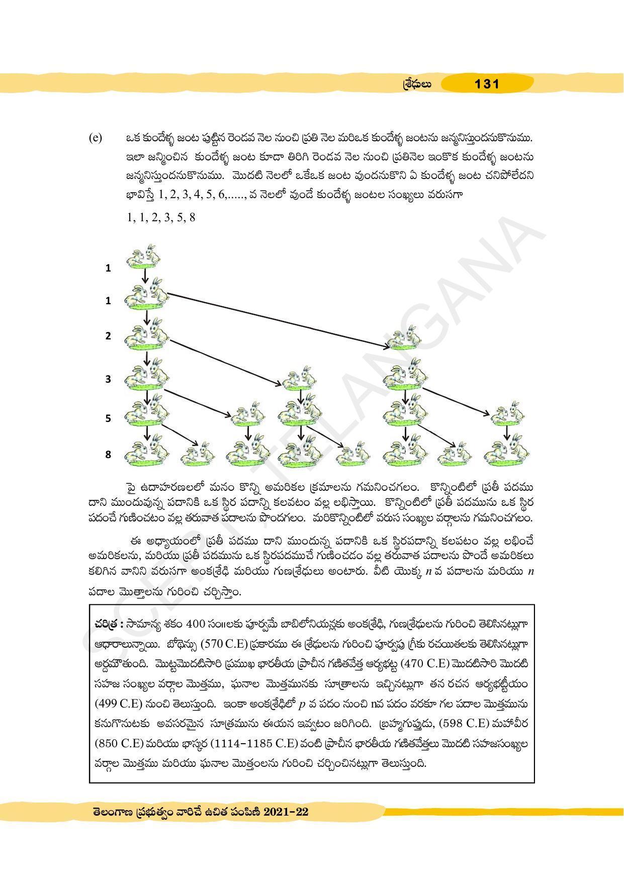 TS SCERT Class 10 Maths (Telugu Medium) Text Book - Page 141