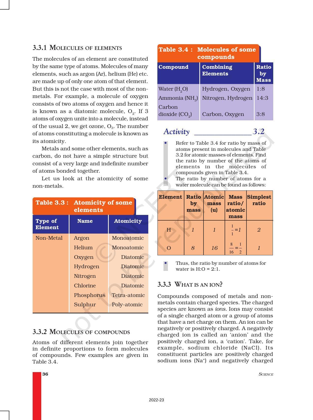 NCERT Book for Class 9 Science Chapter 3 Atoms And Molecules - Page 6